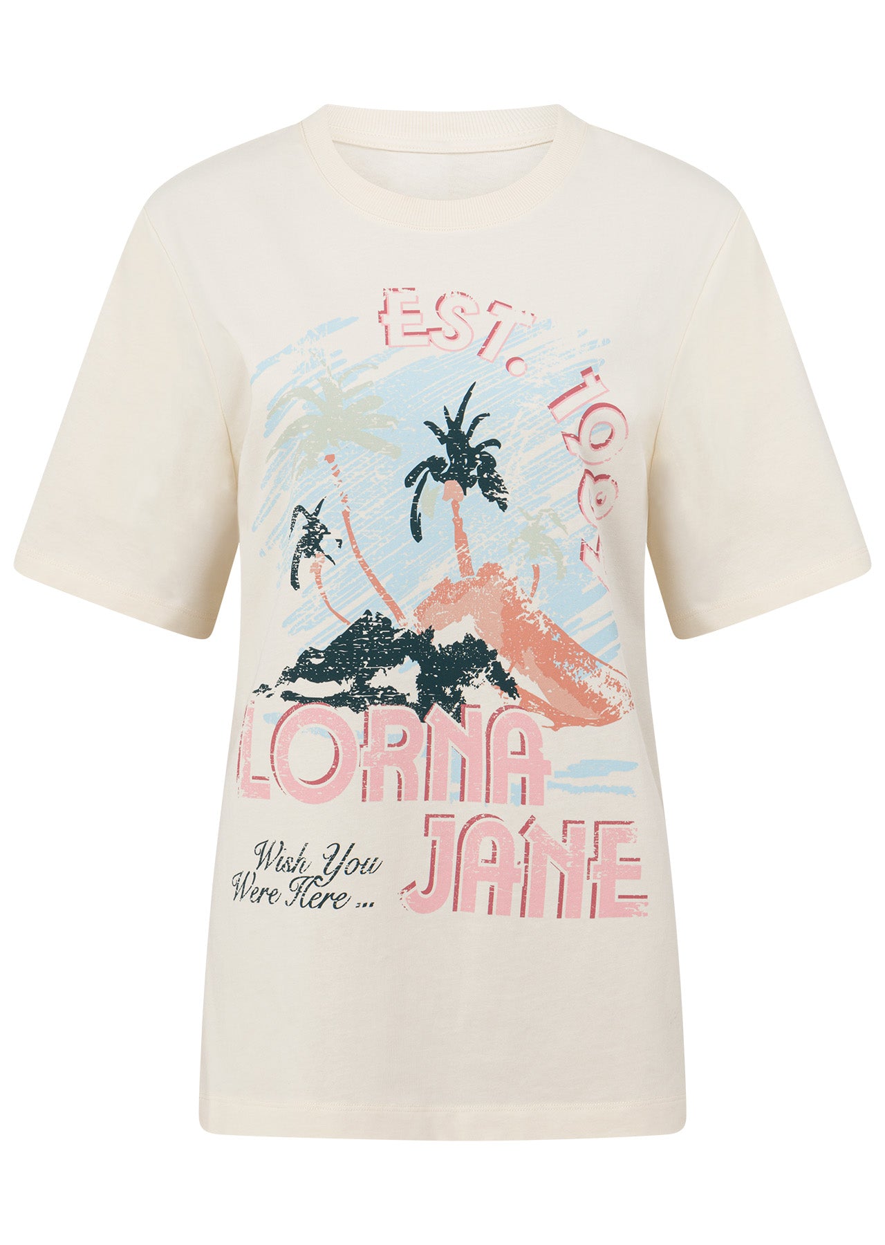 Lorna Jane Summer Days Relaxed T-shirt - Cream