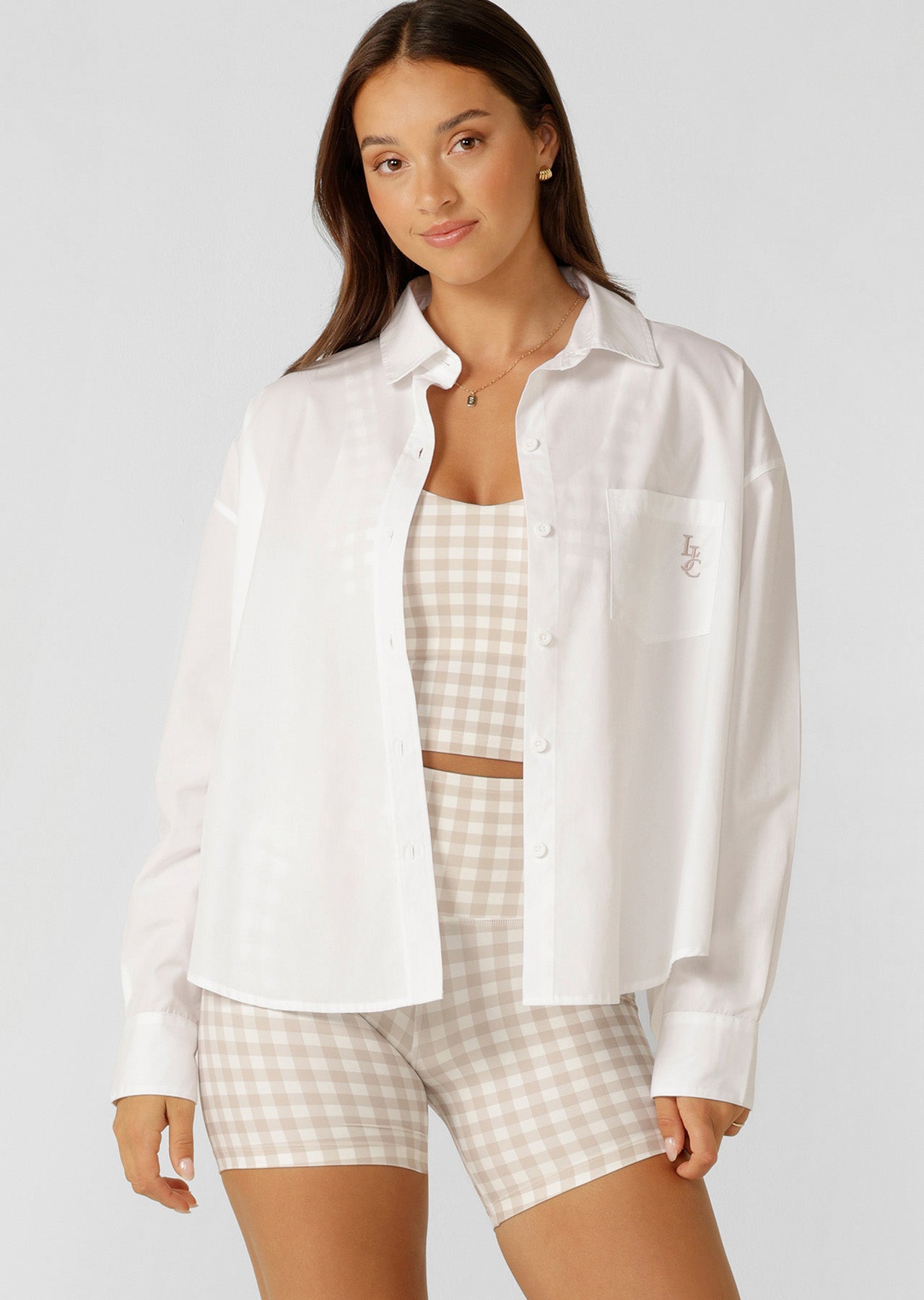 Lorna Jane One-and-Go Button Up Shirt - White