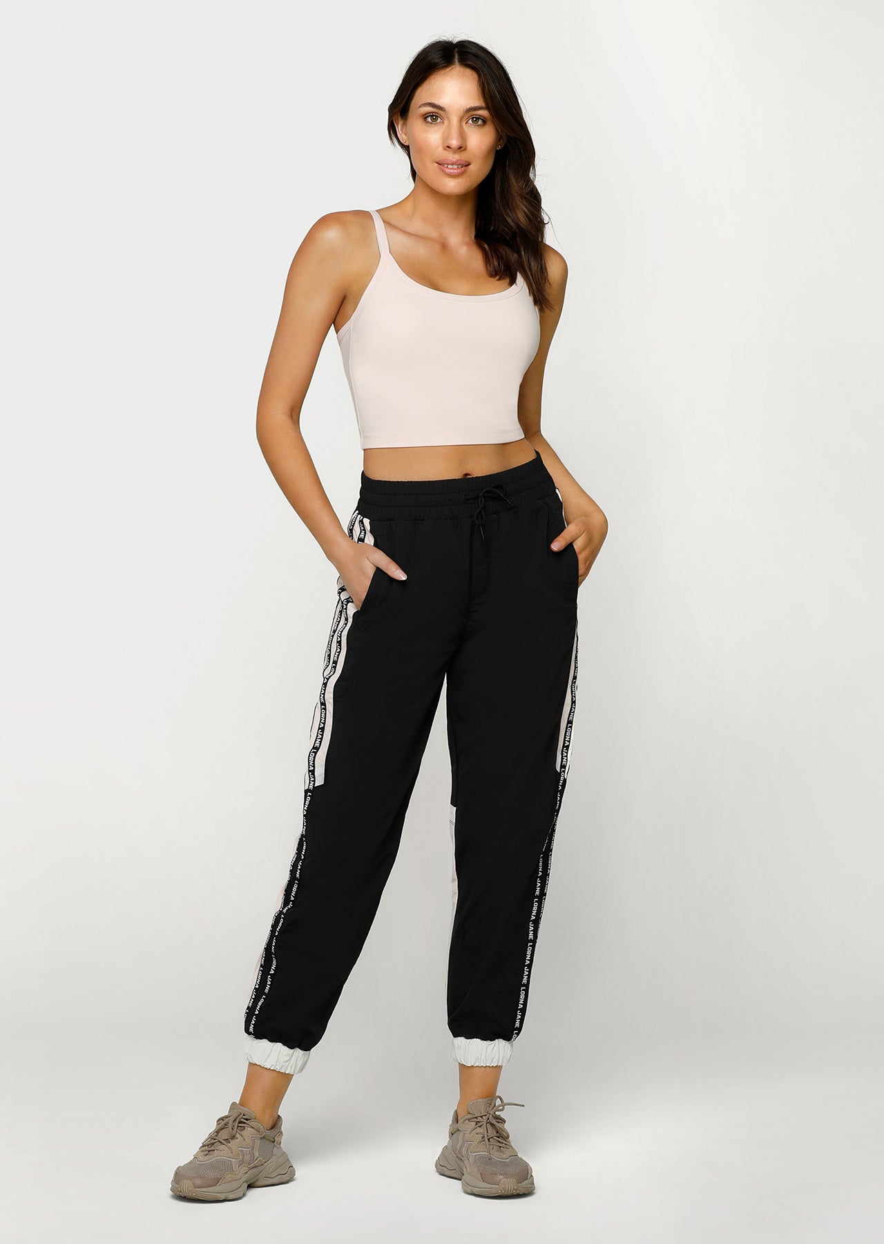 Lorna Jane 80's Revival Track Pants - Black Multi