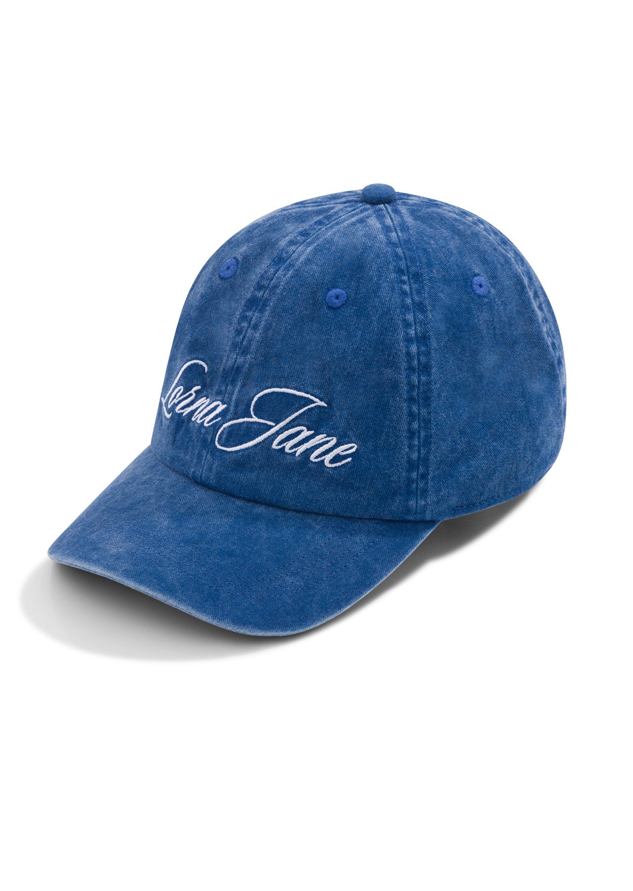Lorna Jane Heritage Washed Logo Cap - Washed Riviera Blue