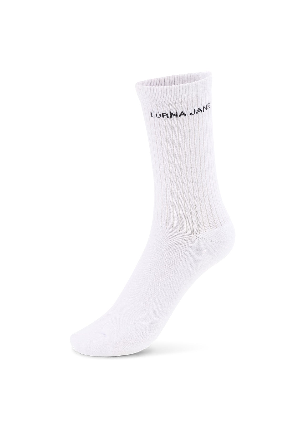 Lorna Jane 2PK Inspirational Crew Socks - White
