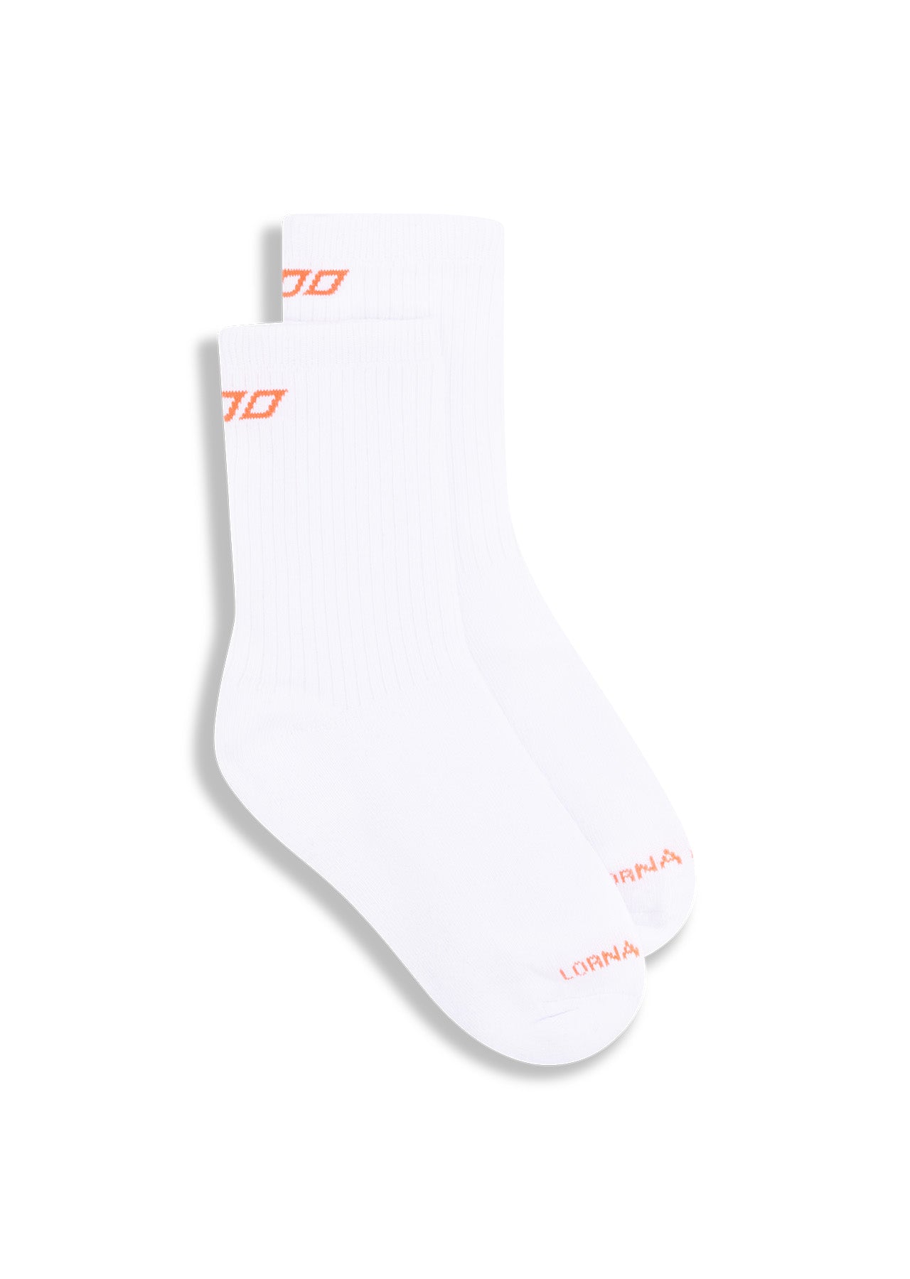 Lorna Jane 2PK Iconic Crew Socks - White/Ballerina
