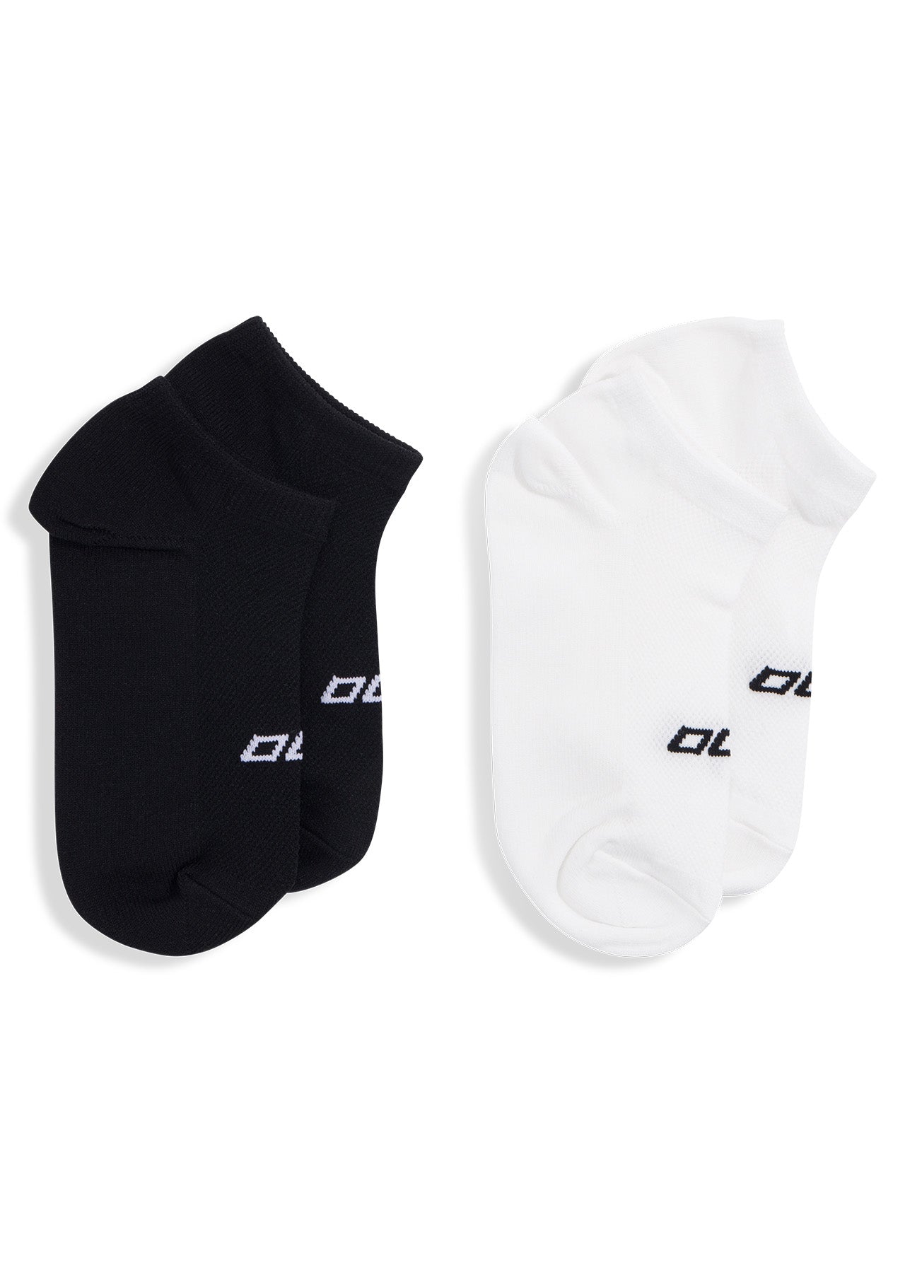 Lorna Jane 2PK Secret Socks - Black/White & White/Black