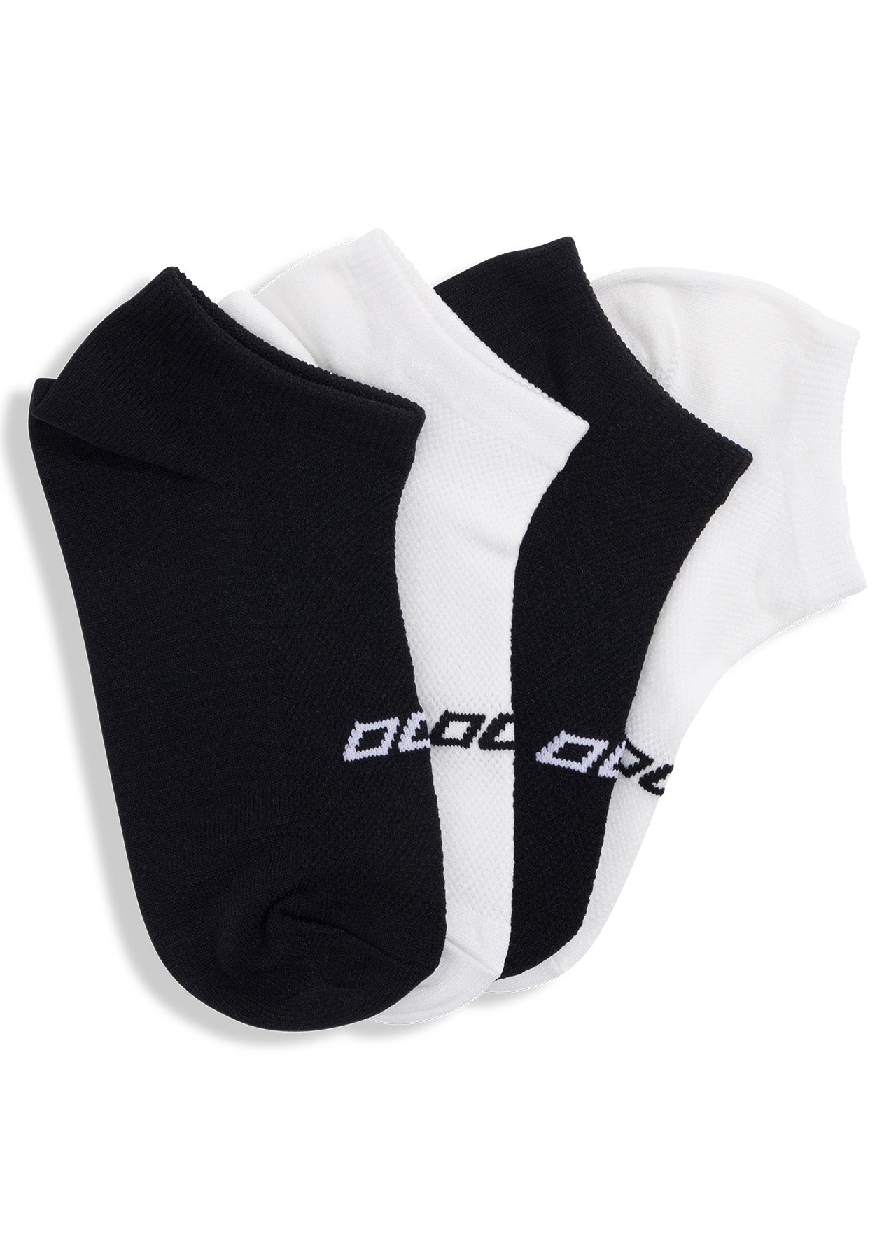 Lorna Jane 2PK Secret Socks - Black/White & White/Black