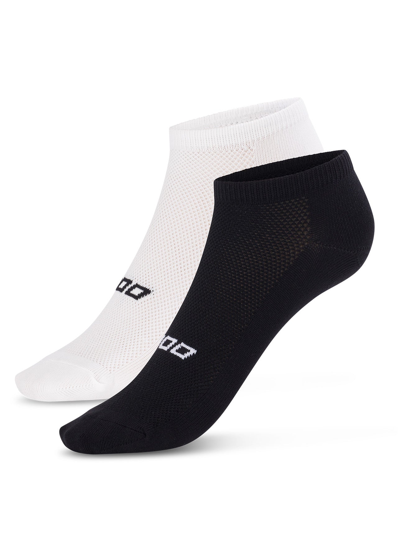 Lorna Jane 2PK Secret Socks - Black/White & White/Black