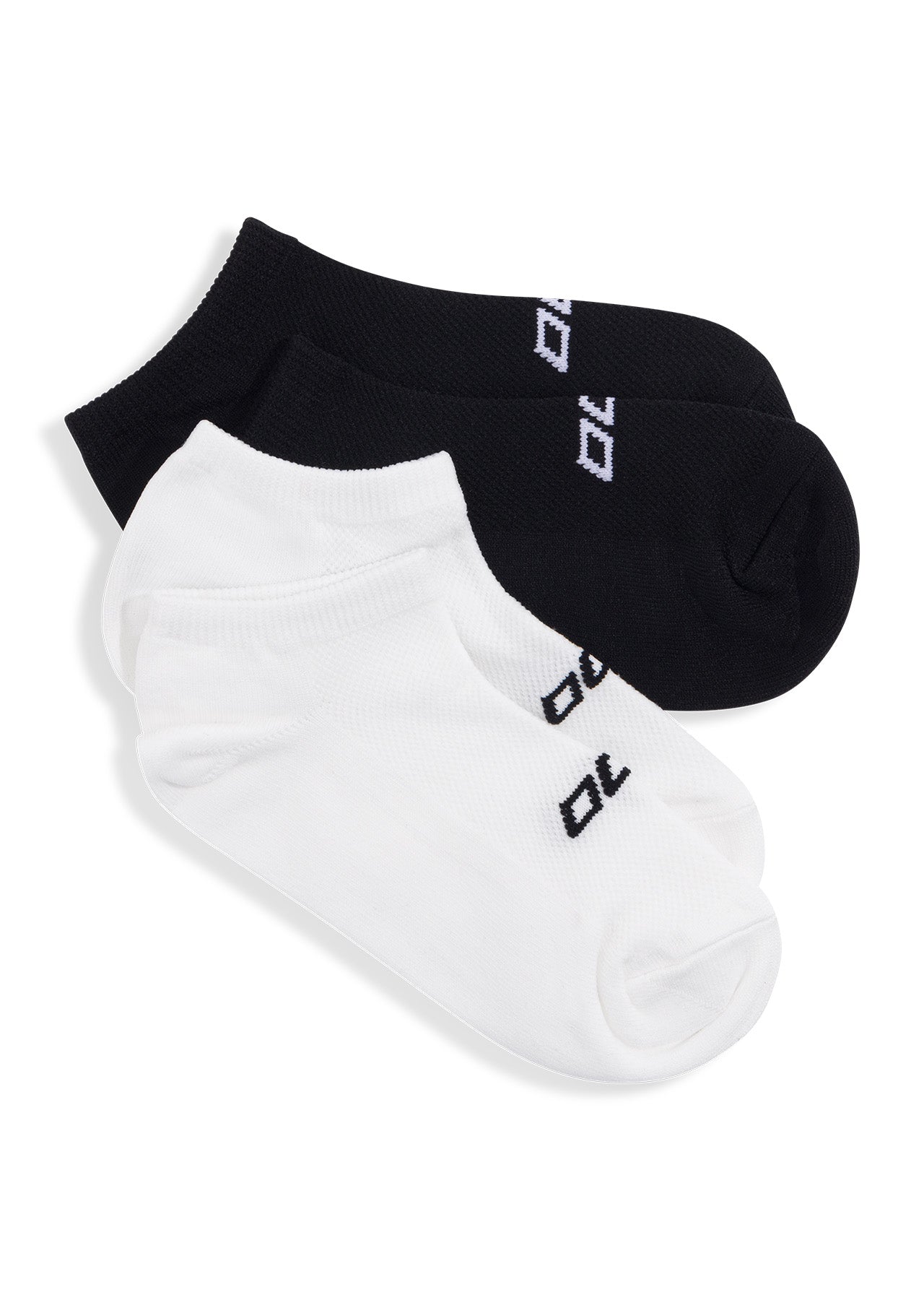 Lorna Jane 2PK Secret Socks - Black/White & White/Black