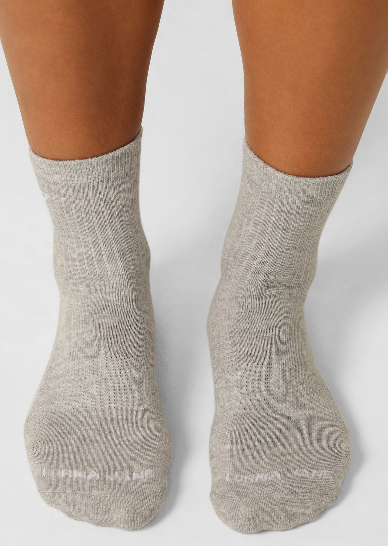 Lorna Jane LJ Quarter Crew Socks - Grey Marl