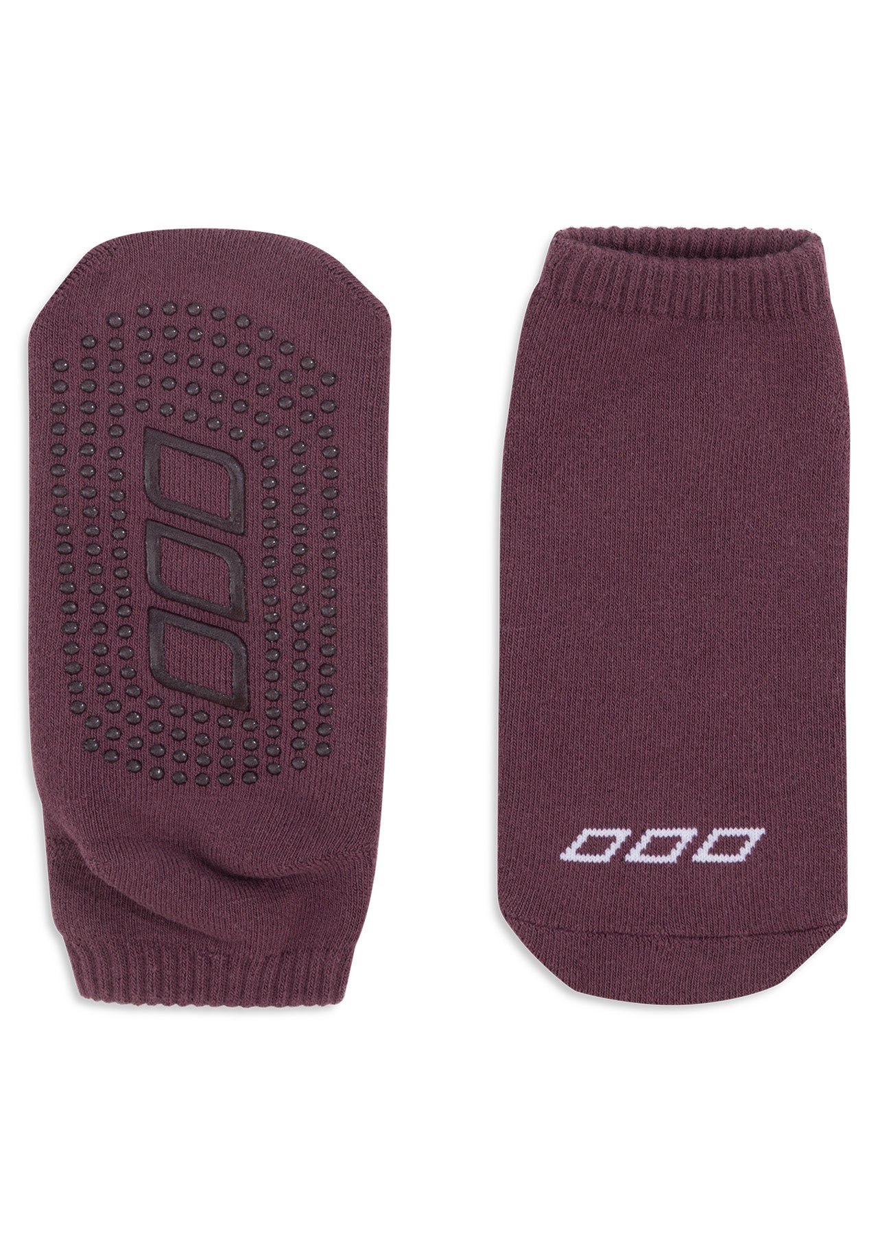 Lorna Jane 2PK Icon Pilates Grip Socks - Black & Amethyst Shadow
