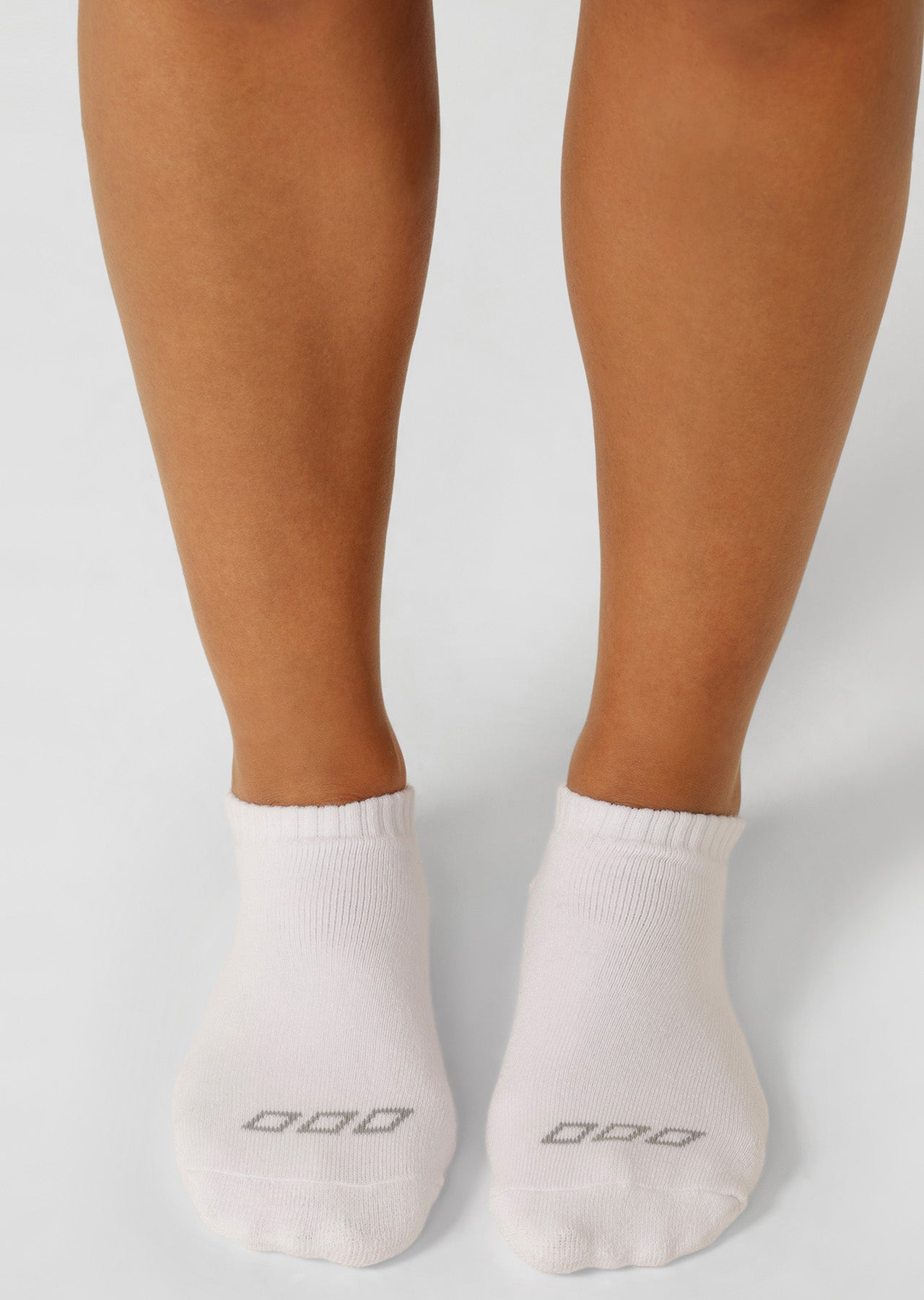 Lorna Jane 2PK Icon Pilates Grip Socks - Grey Marl/White