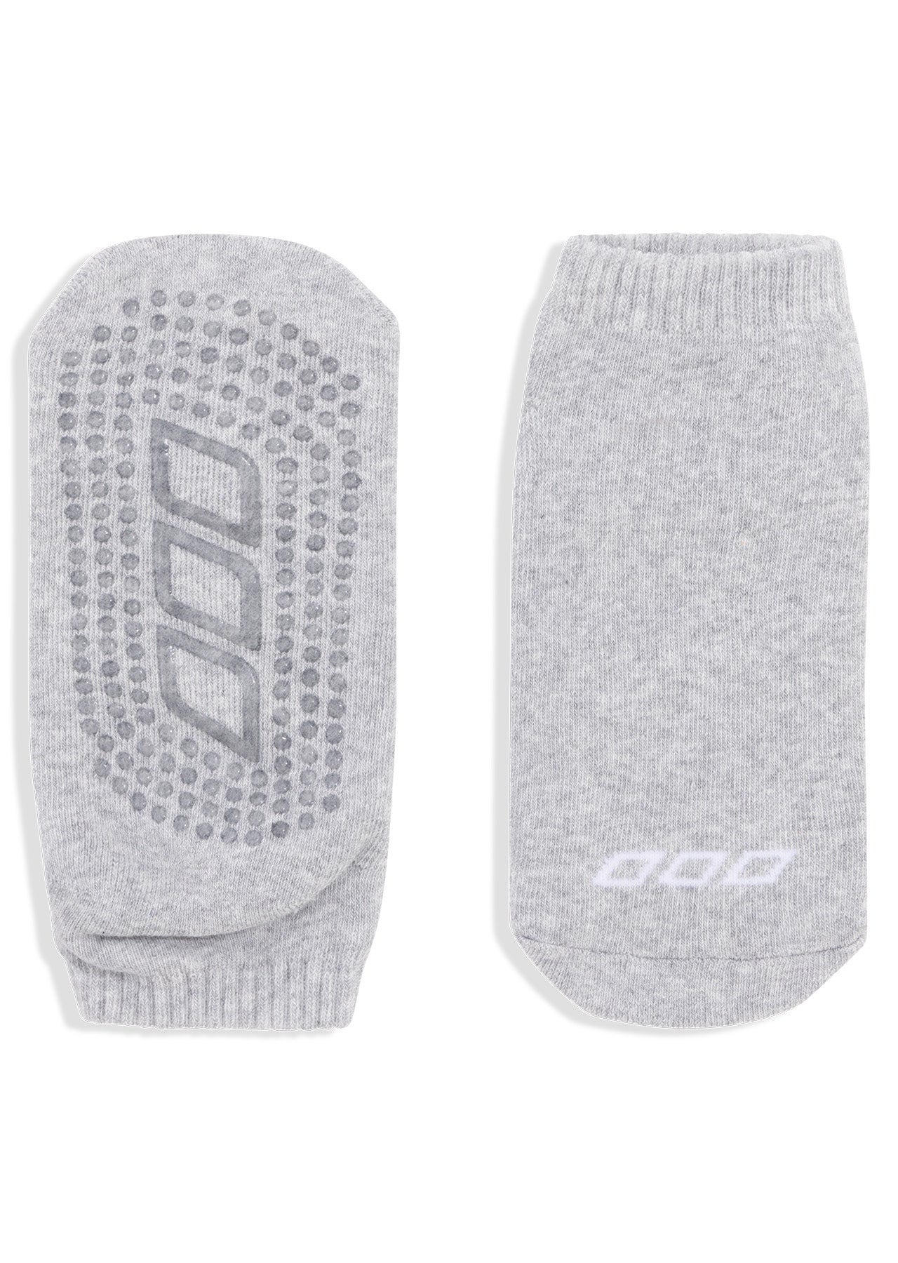 Lorna Jane 2PK Icon Pilates Grip Socks - Grey Marl/White