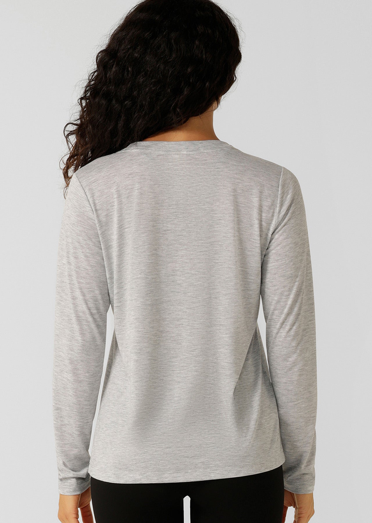 Lorna Jane Lotus Long Sleeve Top - Grey Marl