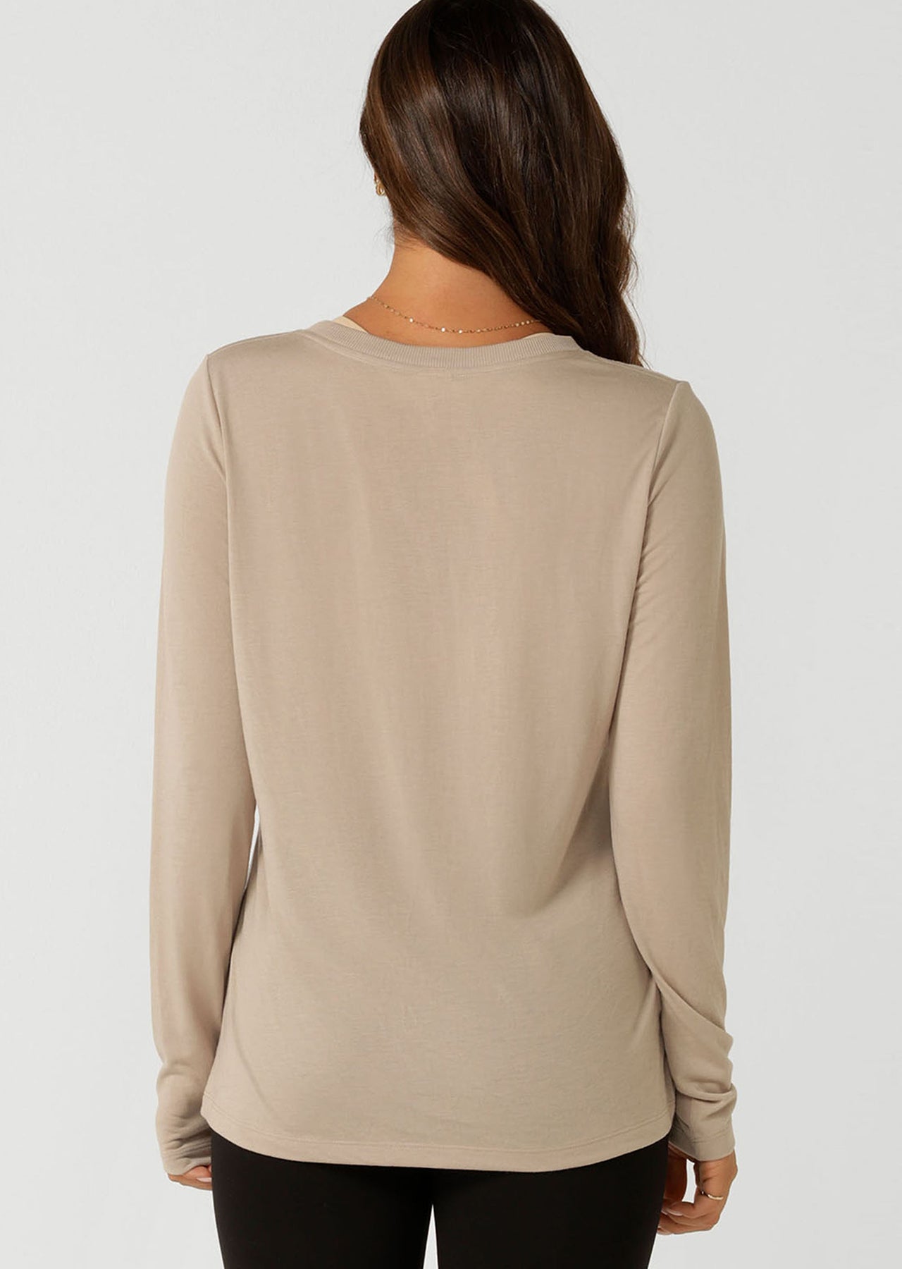 Lorna Jane Lotus Long Sleeve Top - Latte