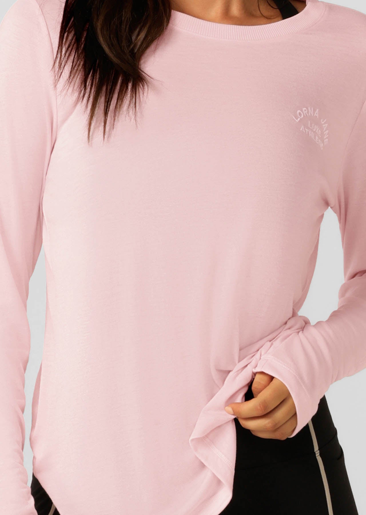 Lorna Jane Lotus Long Sleeve Top - Pale Peony