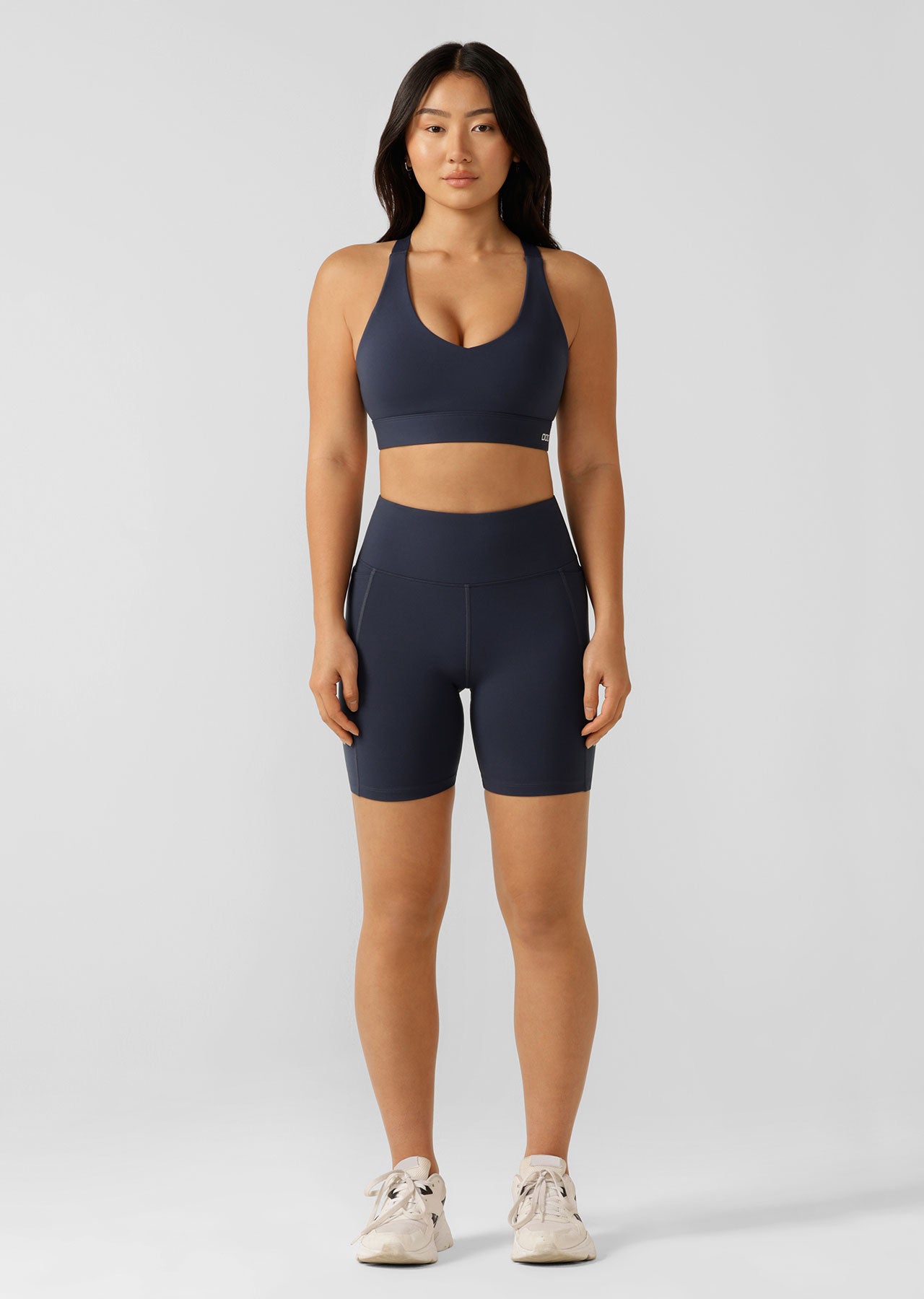 Lorna Jane Amy Phone Pocket Tech Bike Shorts - Platinum Navy