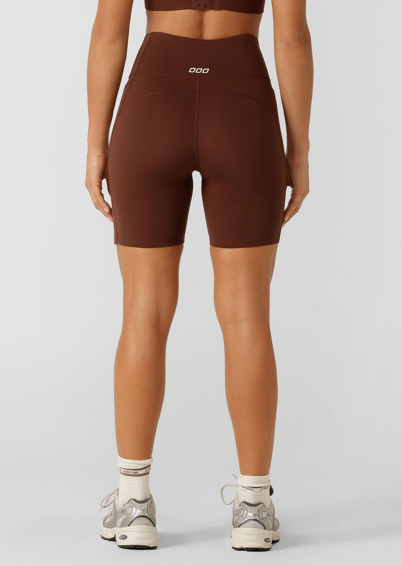 Lorna Jane Amy Phone Pocket Tech Bike Shorts - Truffle