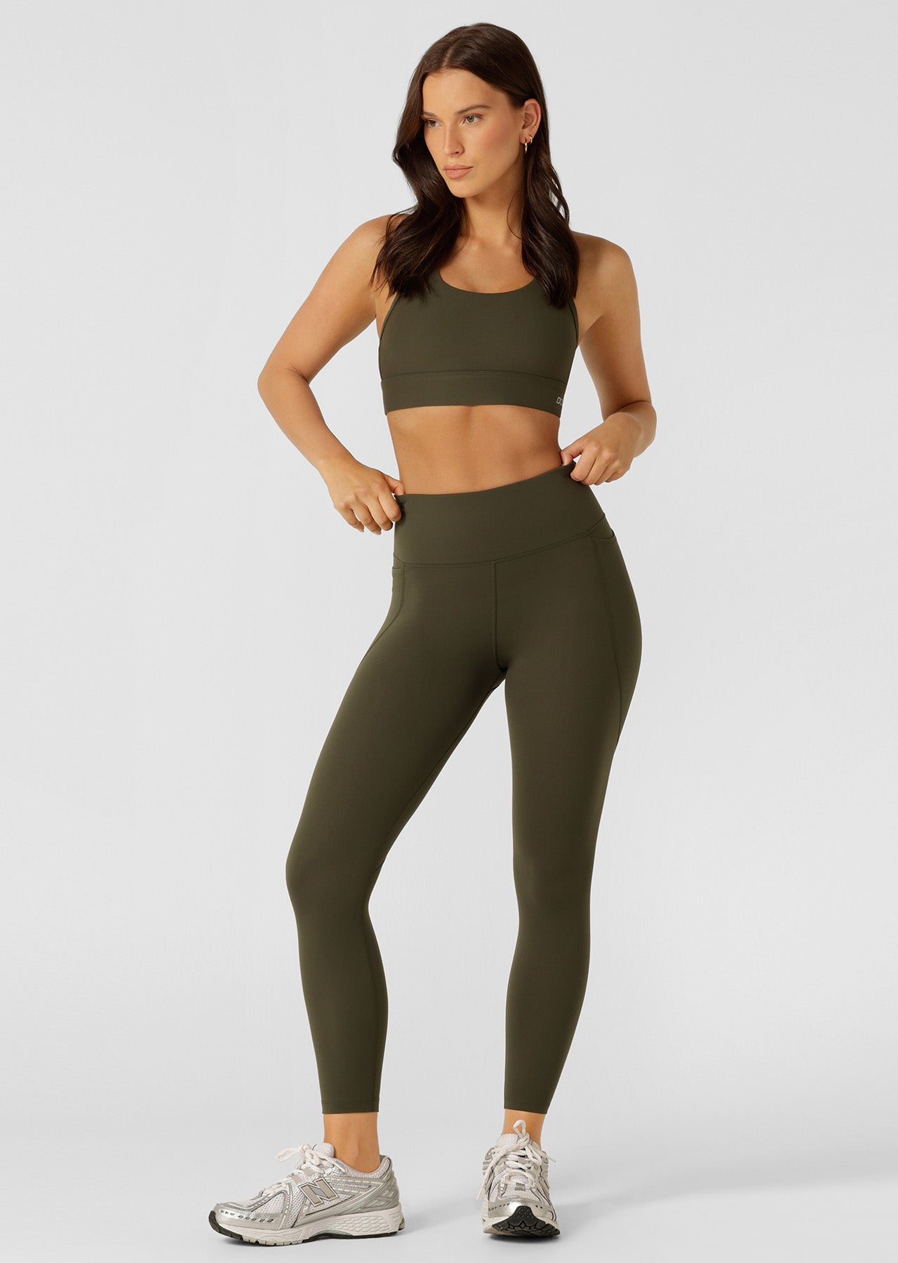 Lorna Jane Amy Phone Pocket Tech Ankle Biter Leggings - Luxury Green