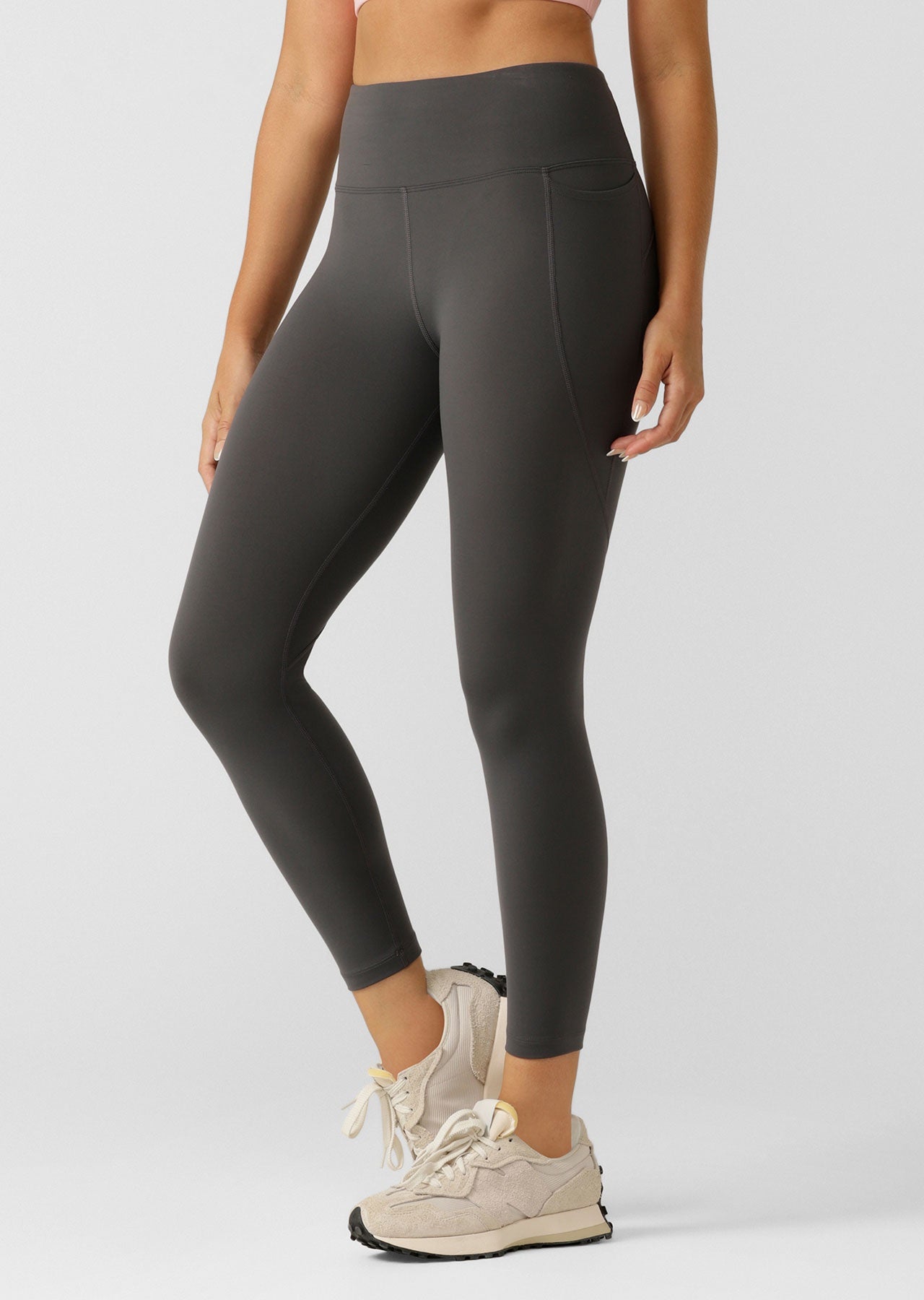 Lorna Jane Amy Phone Pocket Tech Ankle Biter Leggings - Titanium
