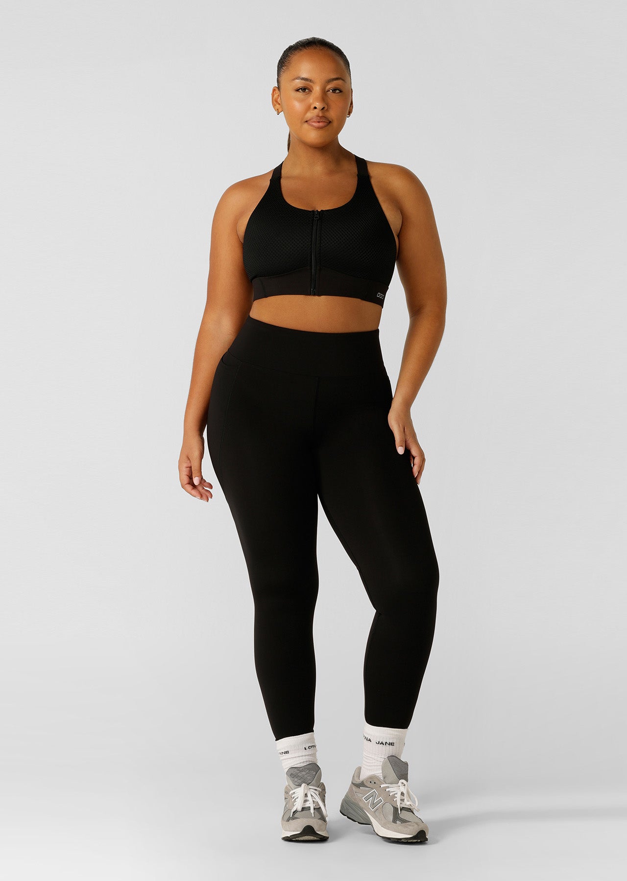 Lorna Jane Amy Thermal Phone Pocket Ankle Biter Leggings - Black