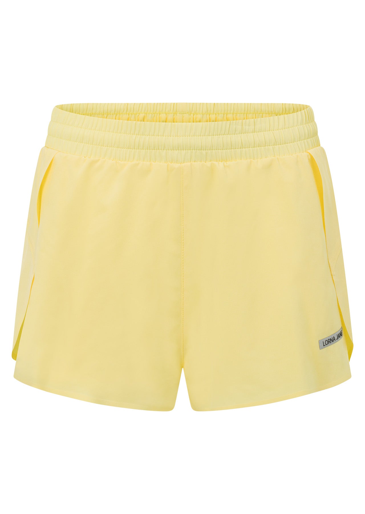 Lorna Jane Lightspeed Phone Pocket Run Shorts - Lemon Cream