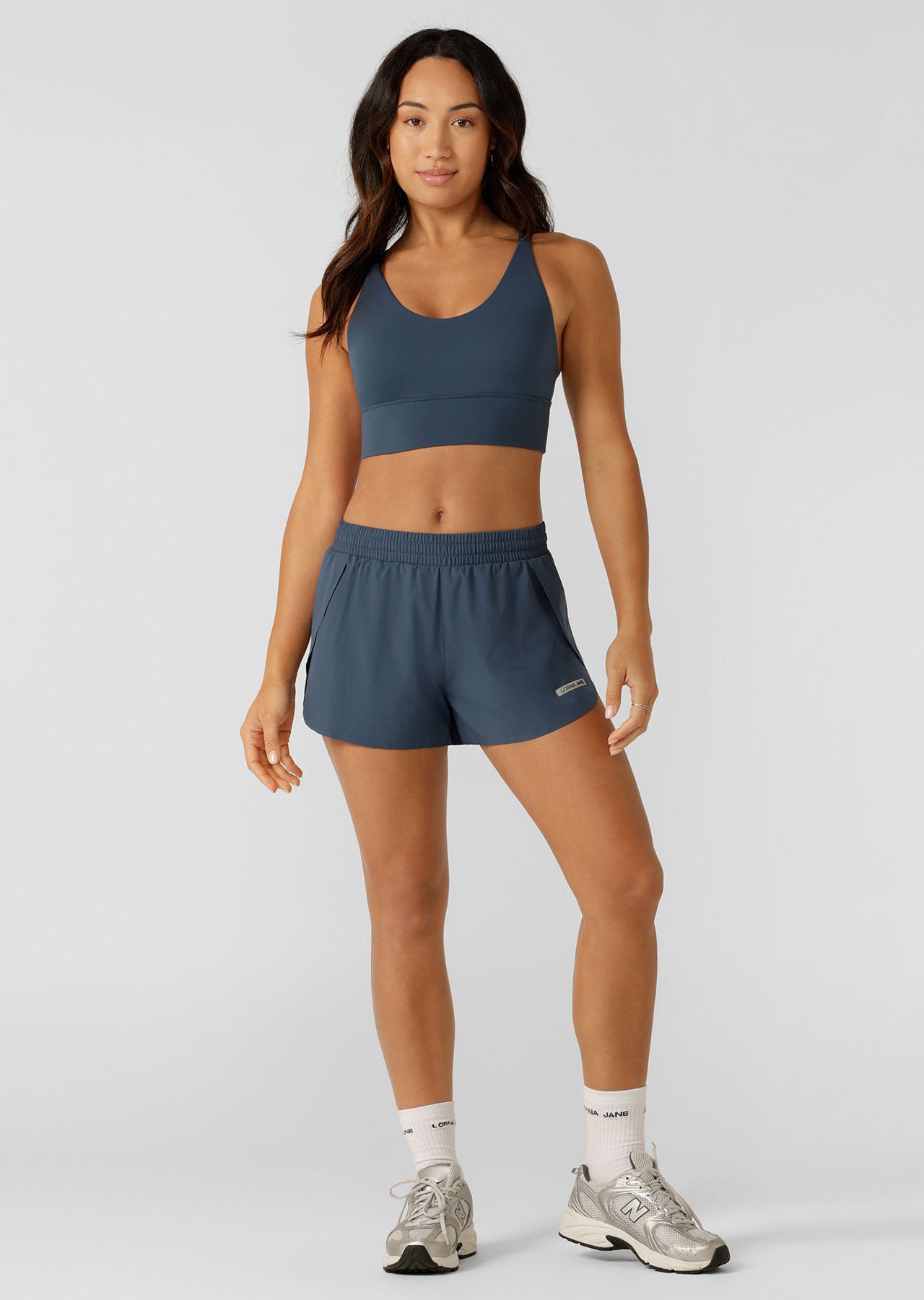 Lorna Jane Lightspeed Phone Pocket Run Shorts - Pale Indigo
