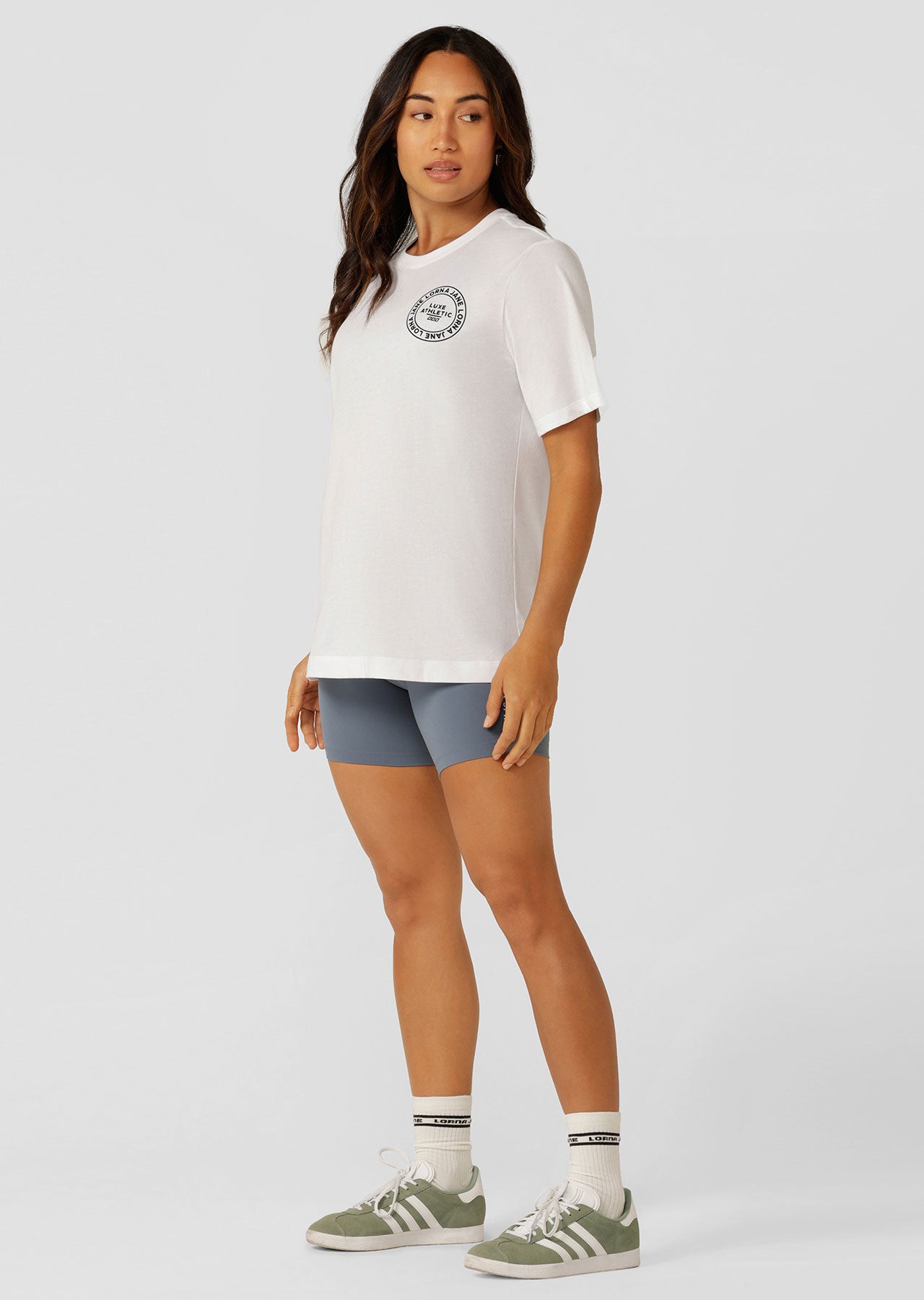 Lorna Jane Lotus Relaxed Tee - White