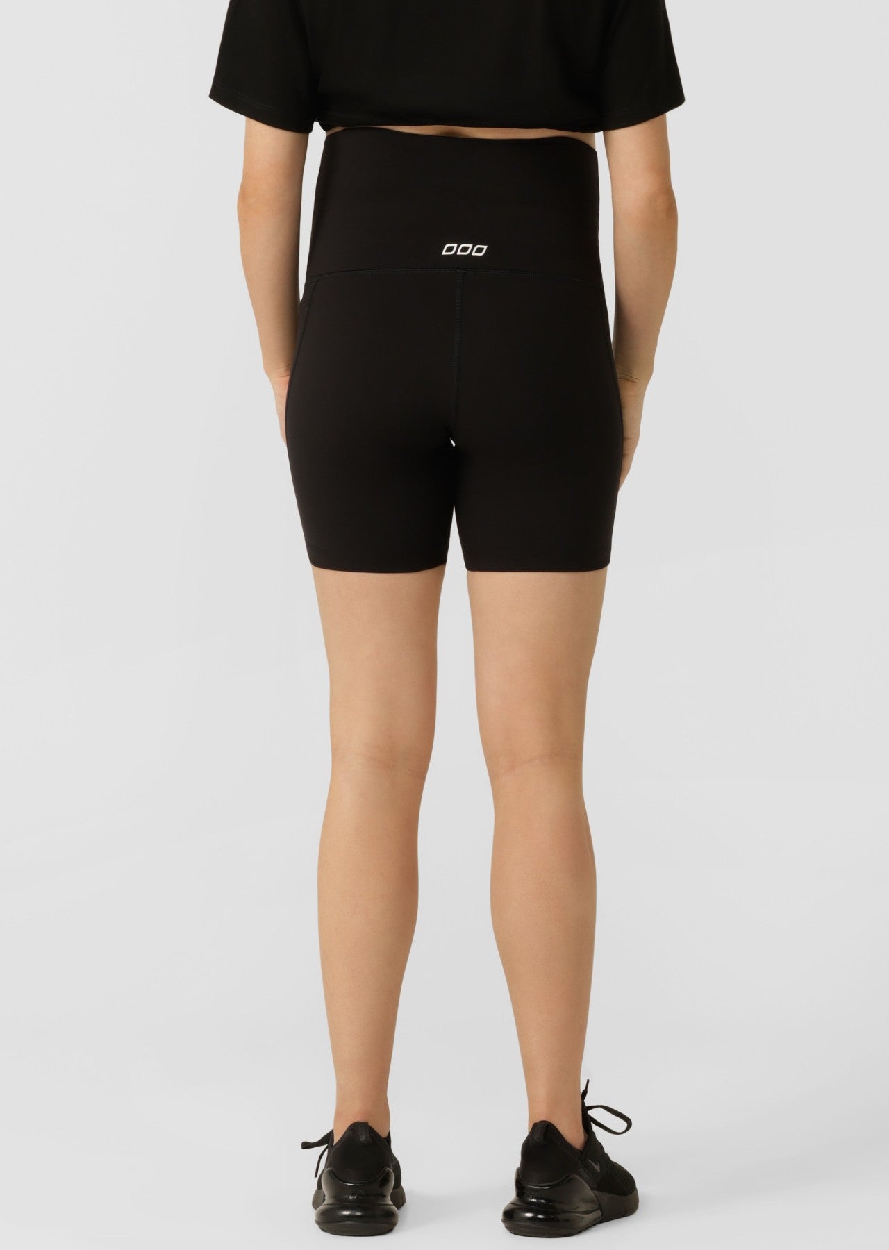 Lorna Jane LJ Maternity Phone Pocket Bike Shorts - Recycled Black