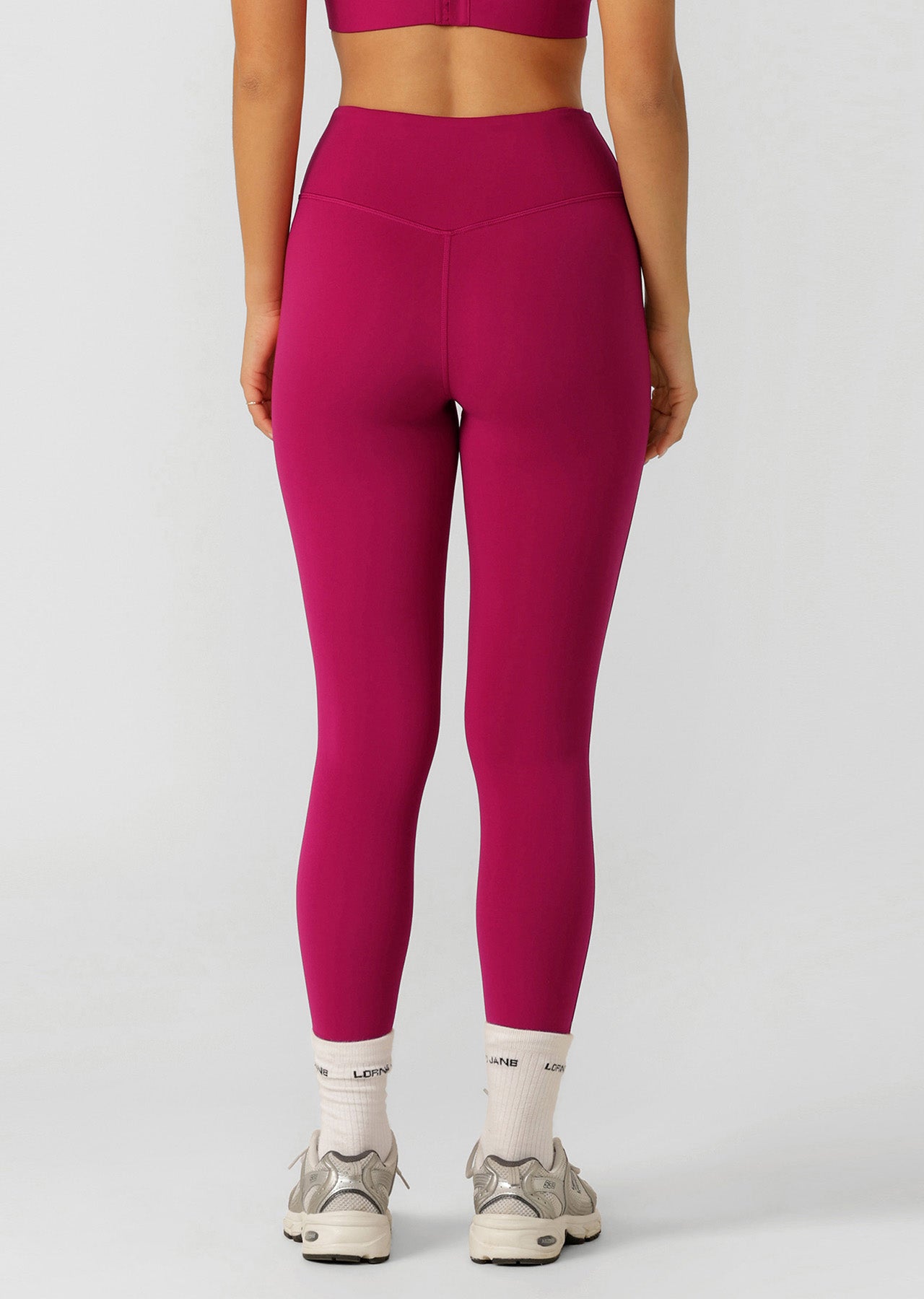Lorna Jane Lotus No Chafe Phone Pocket Ankle Biter Leggings - Persian Rose