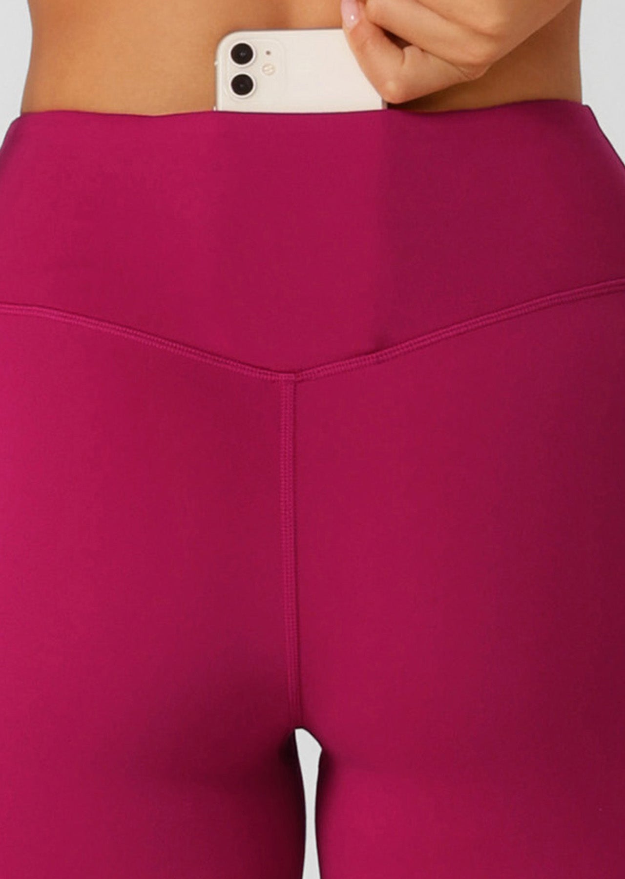 Lorna Jane Lotus No Chafe Phone Pocket Ankle Biter Leggings - Persian Rose