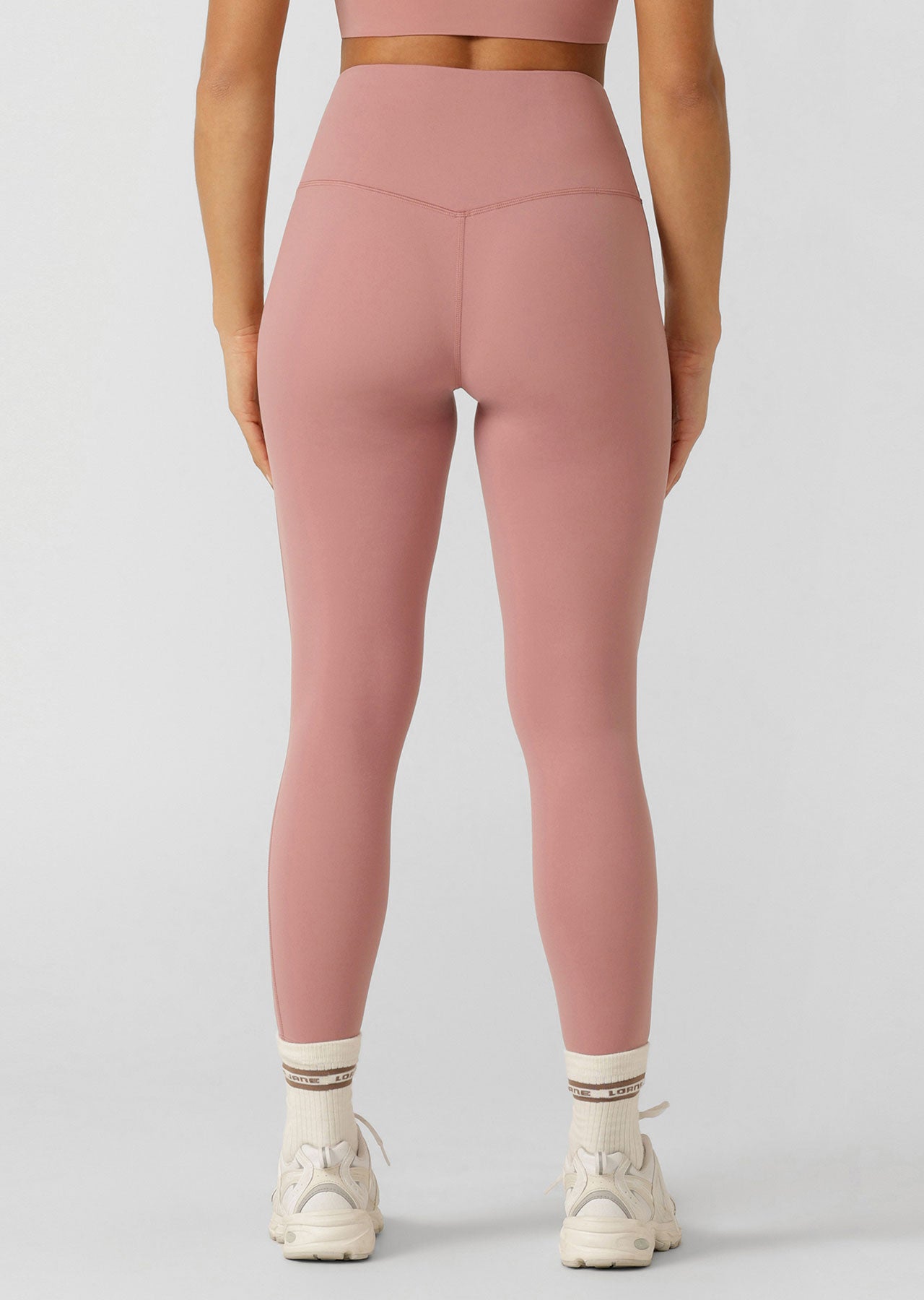 Lorna Jane Lotus No Chafe Phone Pocket Ankle Biter Leggings - Wild Rose