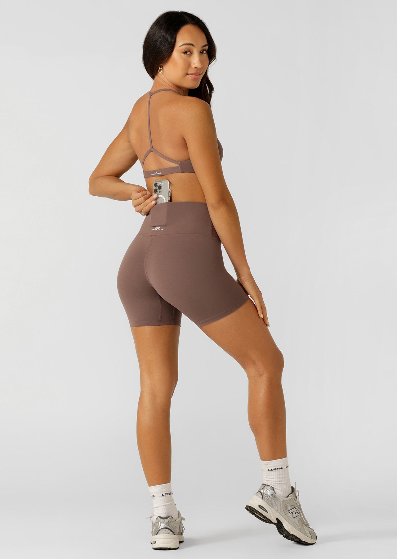 Lorna Jane Liberty 14cm Bike Shorts - Stone