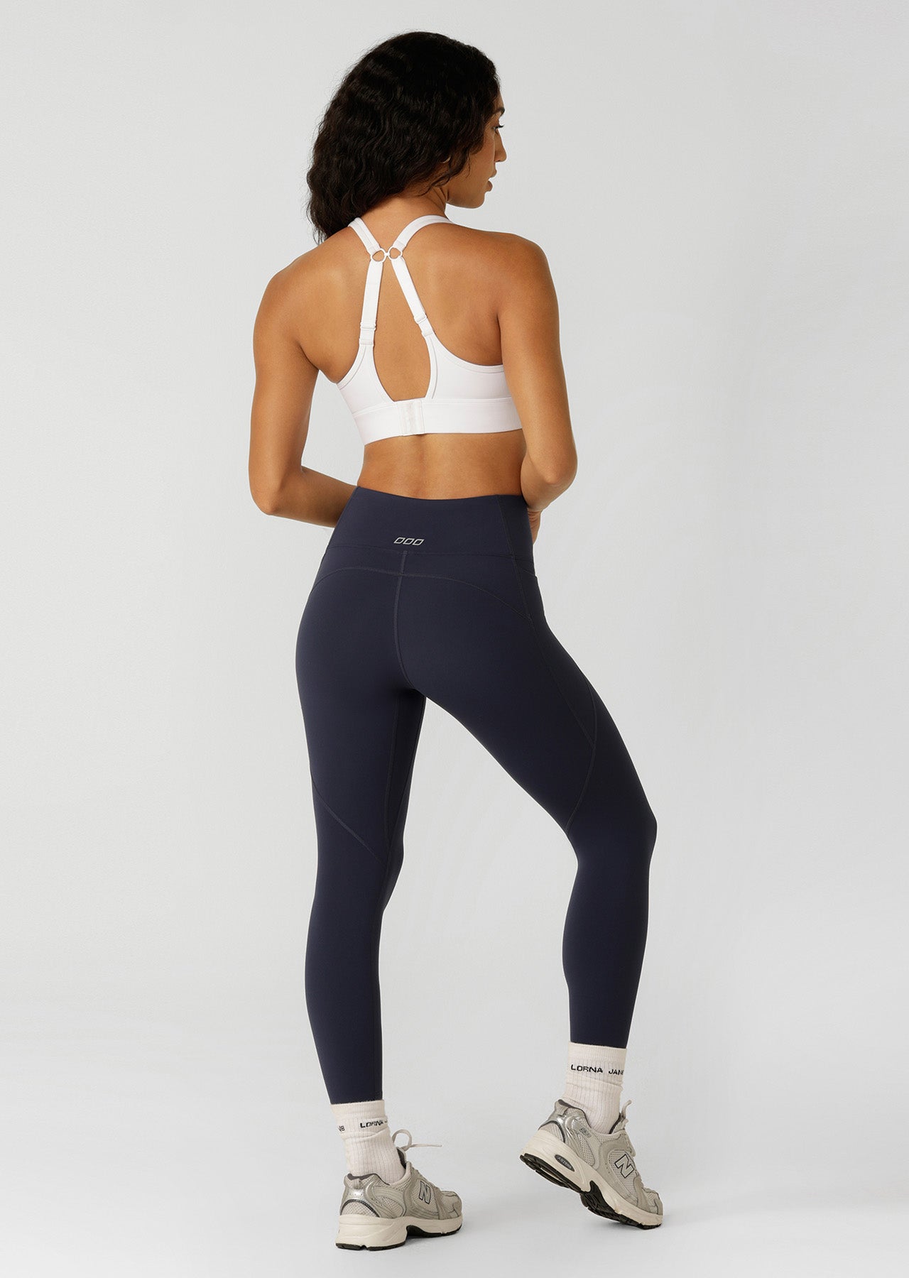 Lorna Jane Amy No Ride Phone Pocket Ankle Biter Leggings - Dark Platinum Navy