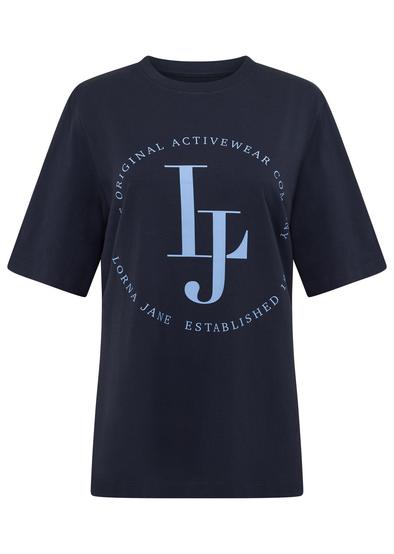 Lorna Jane Original Activewear Relaxed Tee - Platinum Navy