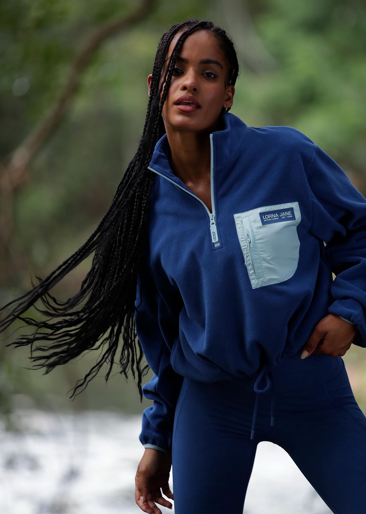 Lorna Jane Adventure Half Zip Polar Fleece - Indigo