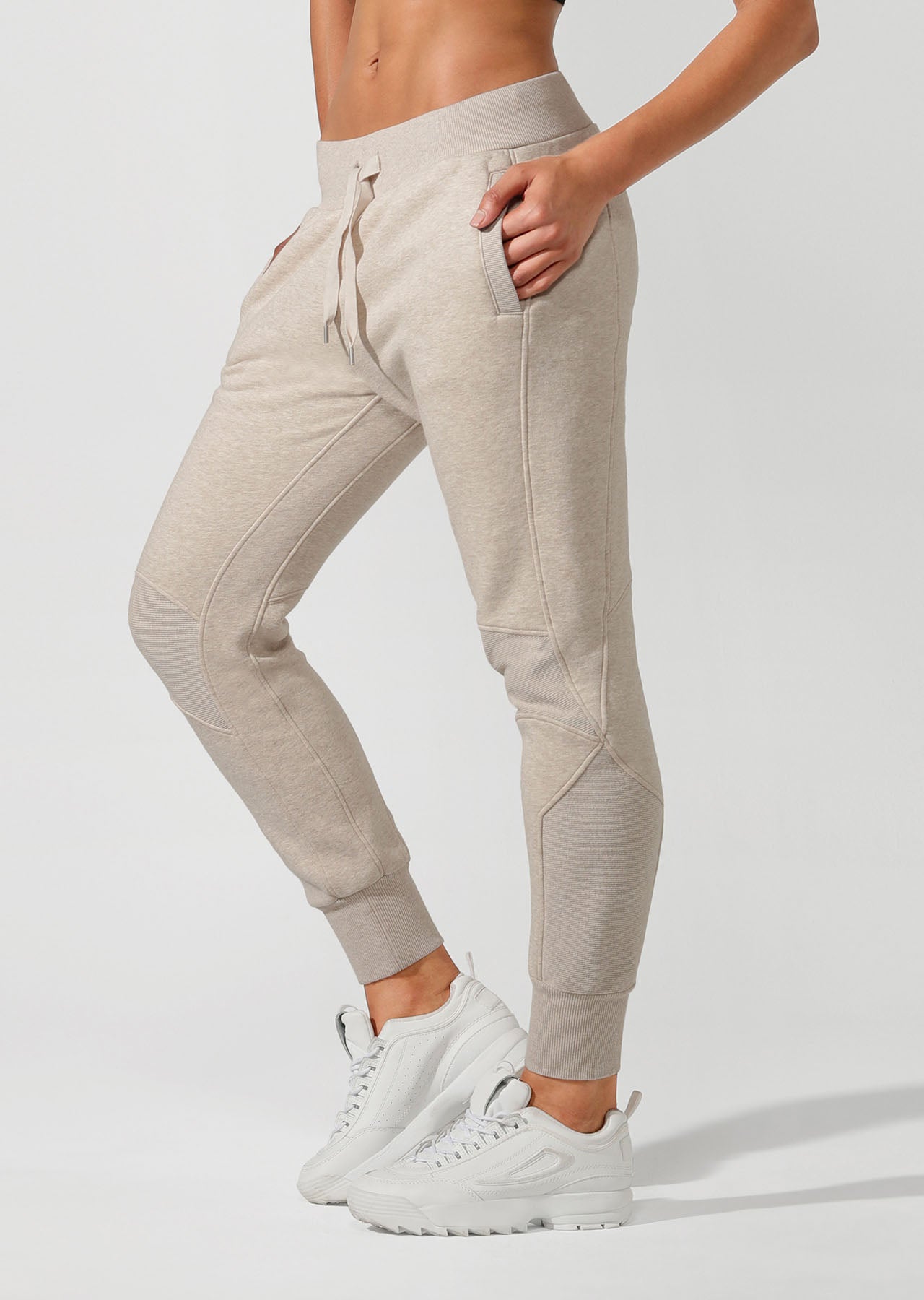 Lorna Jane Always Cosy Track Pants - Off White Marl