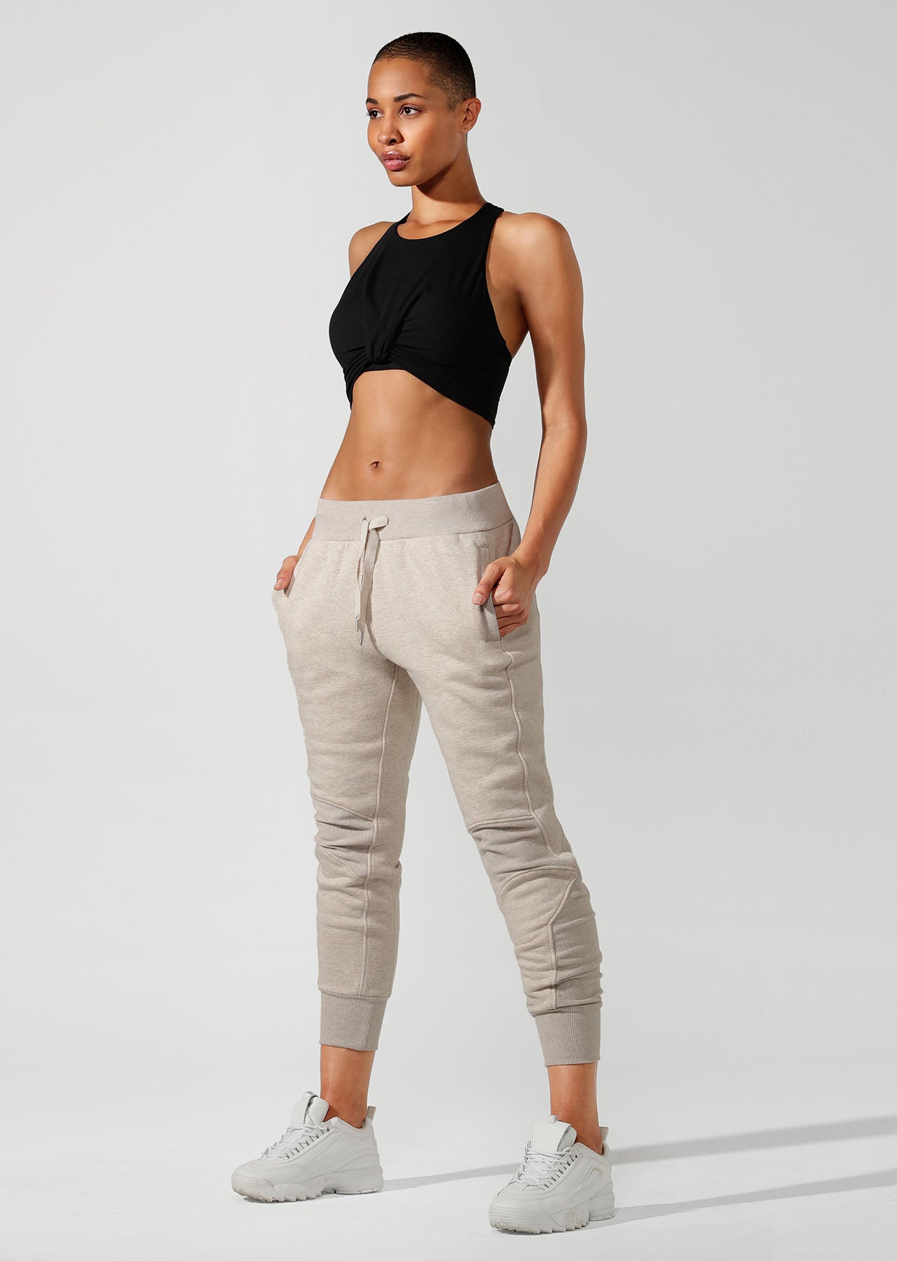 Lorna Jane Always Cosy Track Pants - Off White Marl