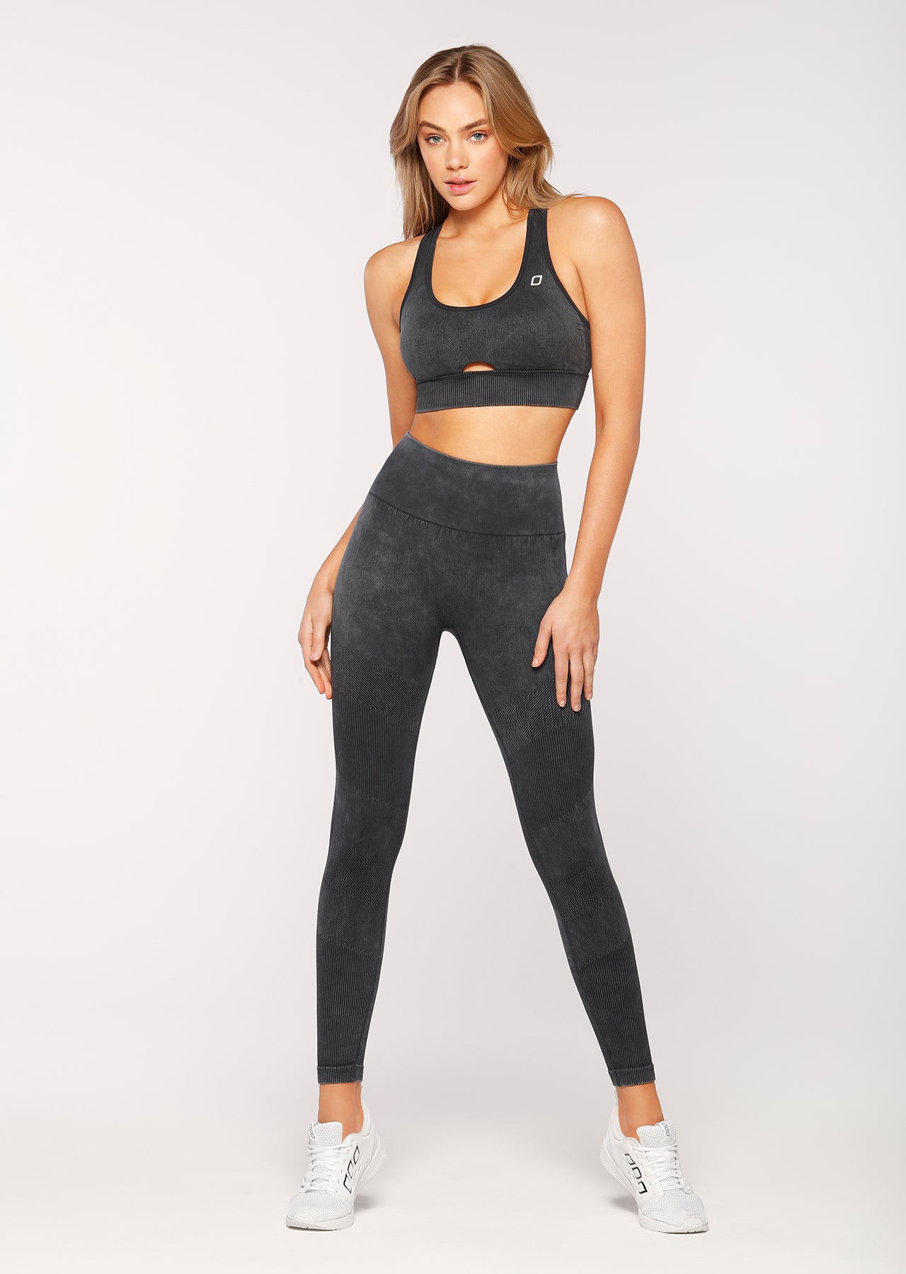 Lorna Jane Diamond Seamless F/L Tight - Washed Black