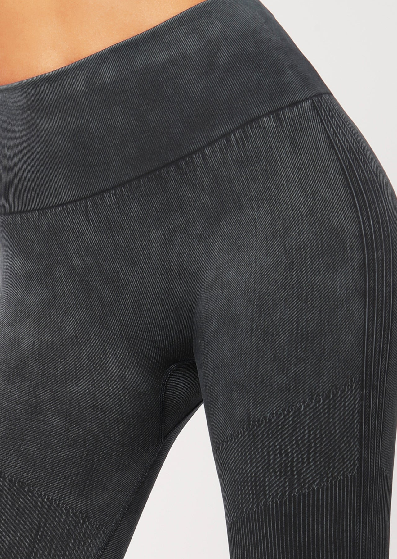 Lorna Jane Diamond Seamless F/L Tight - Washed Black