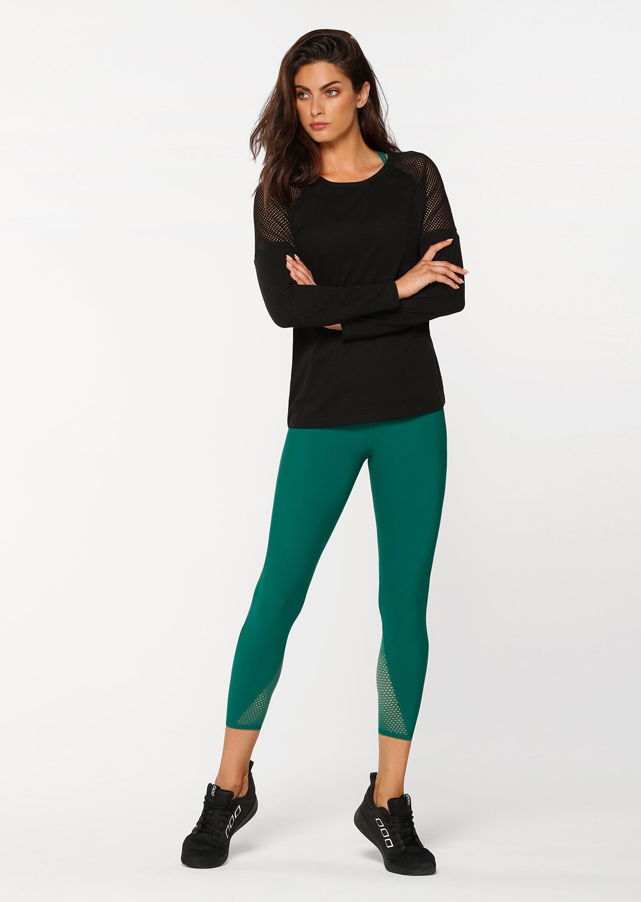 Lorna Jane Fierce Booty Support Ankle Biter Tight - Dark Teal