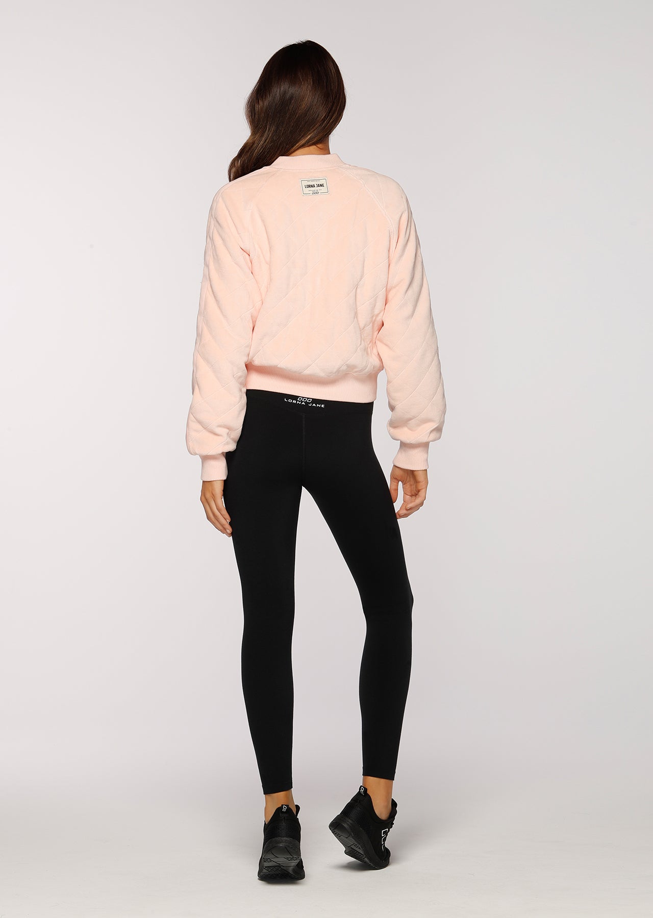 Lorna Jane Game Changer Quilted Bomber - Dusty Peach