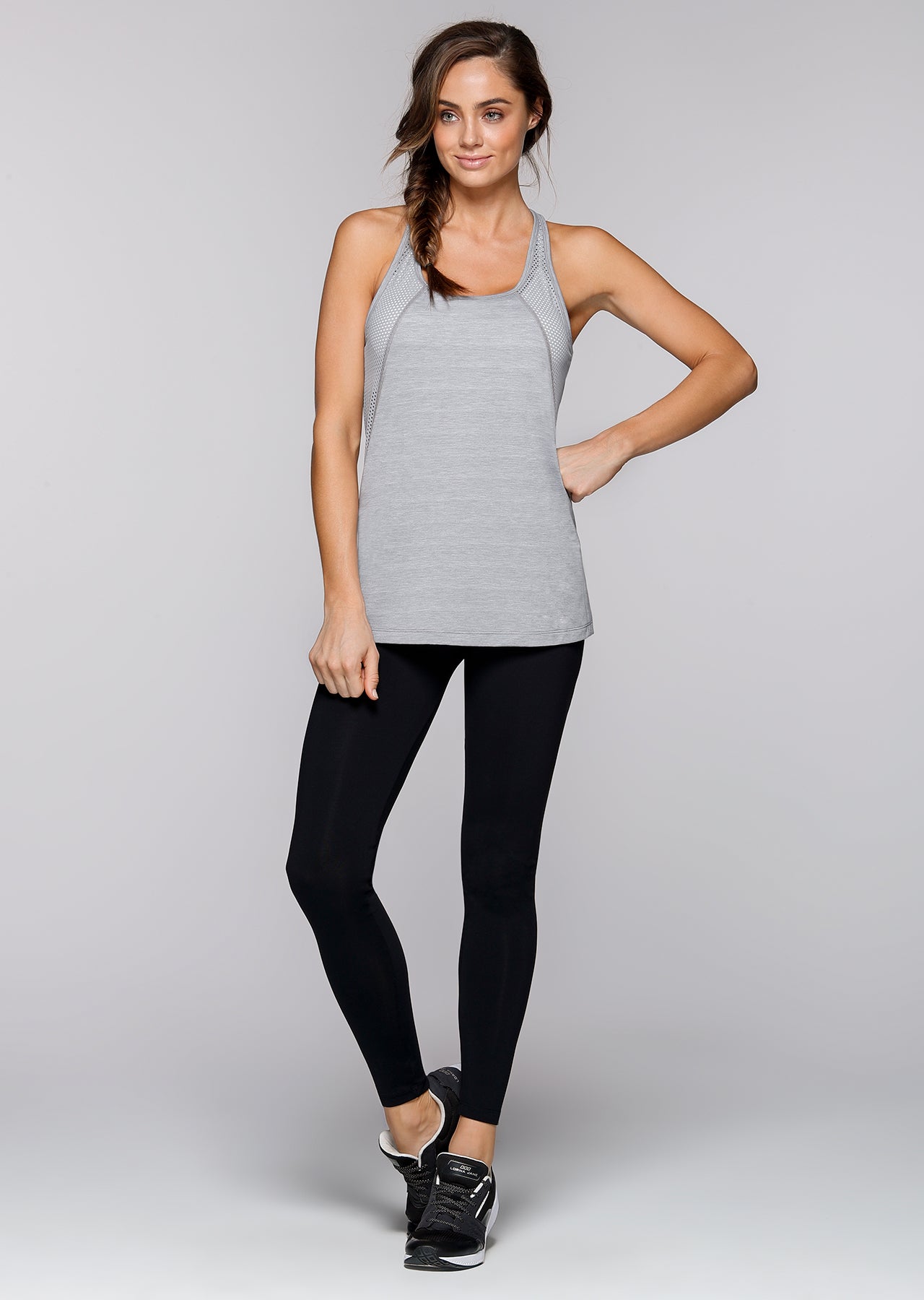 Lorna Jane Geena Active Tank - Grey Marl