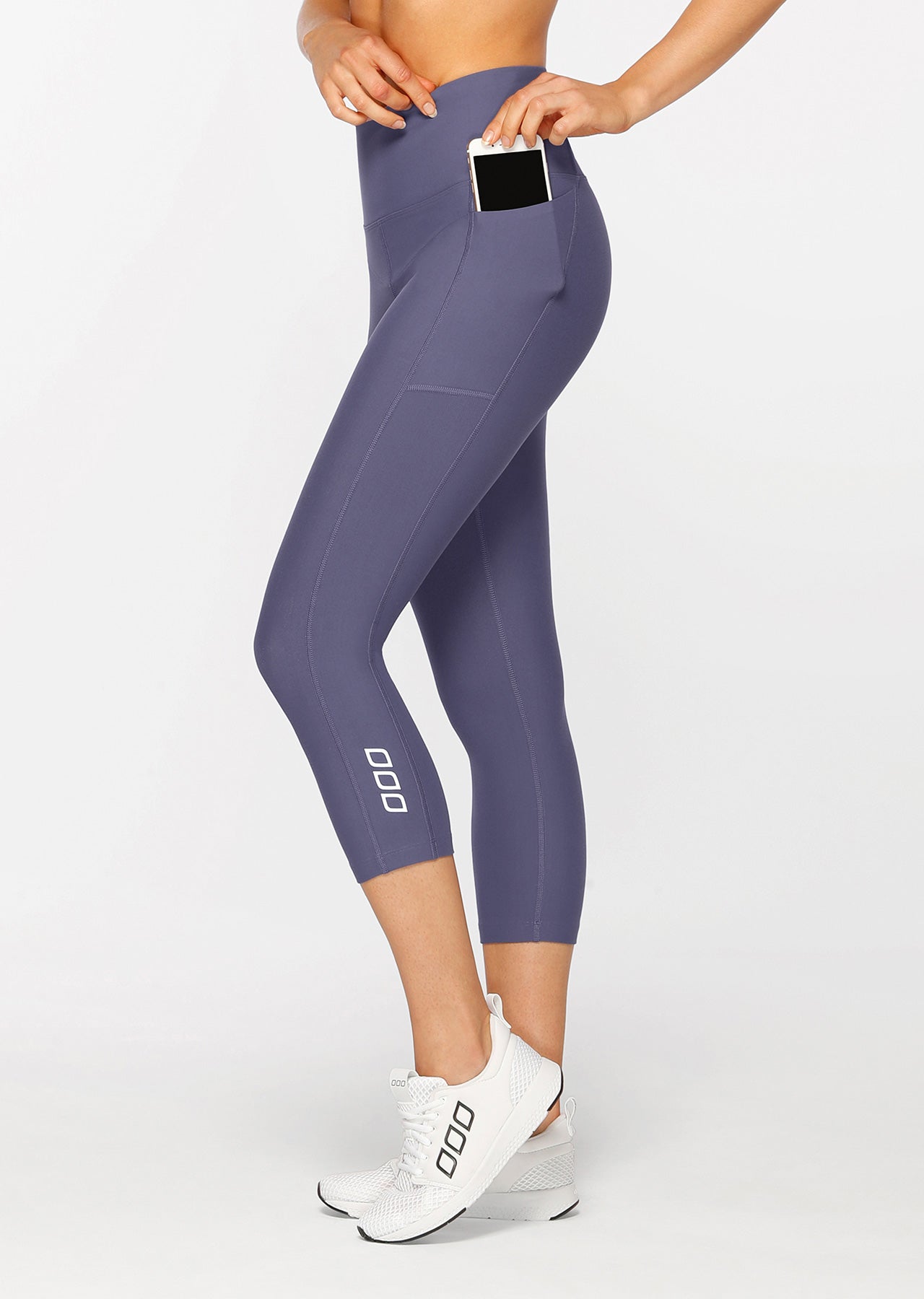 Lorna Jane Gym Ultimate Support 7/8 Tight - Ocean Grey