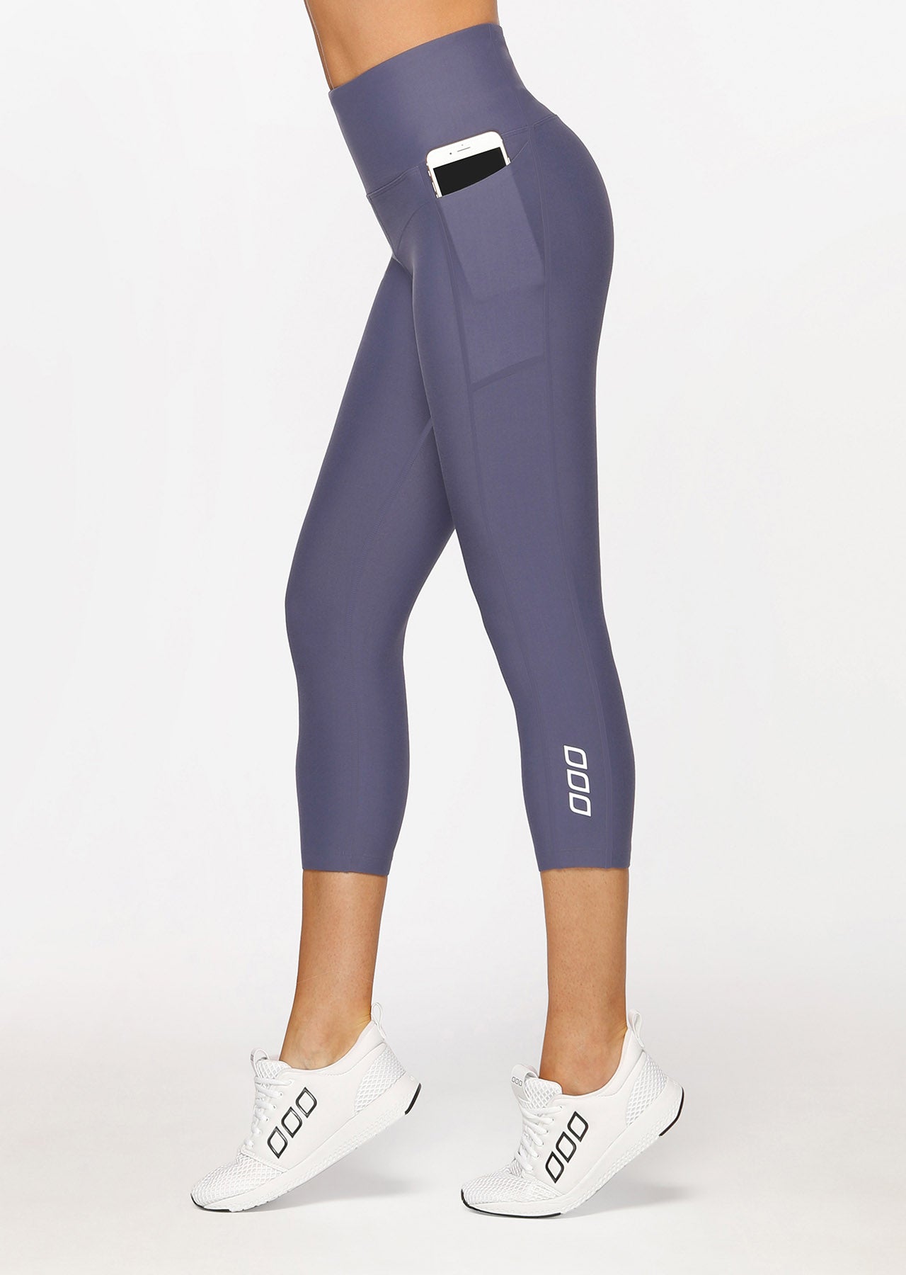 Lorna Jane Gym Ultimate Support 7/8 Tight - Ocean Grey