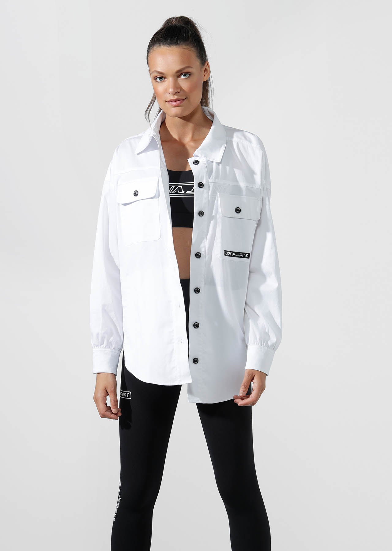 Lorna Jane Hype Girl Shacket - White