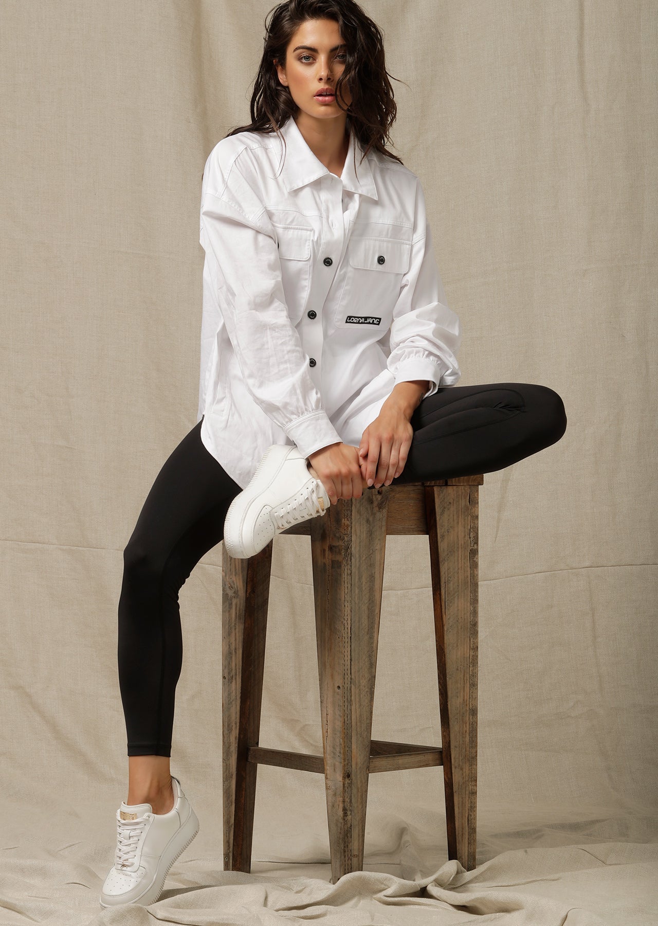 Lorna Jane Hype Girl Shacket - White