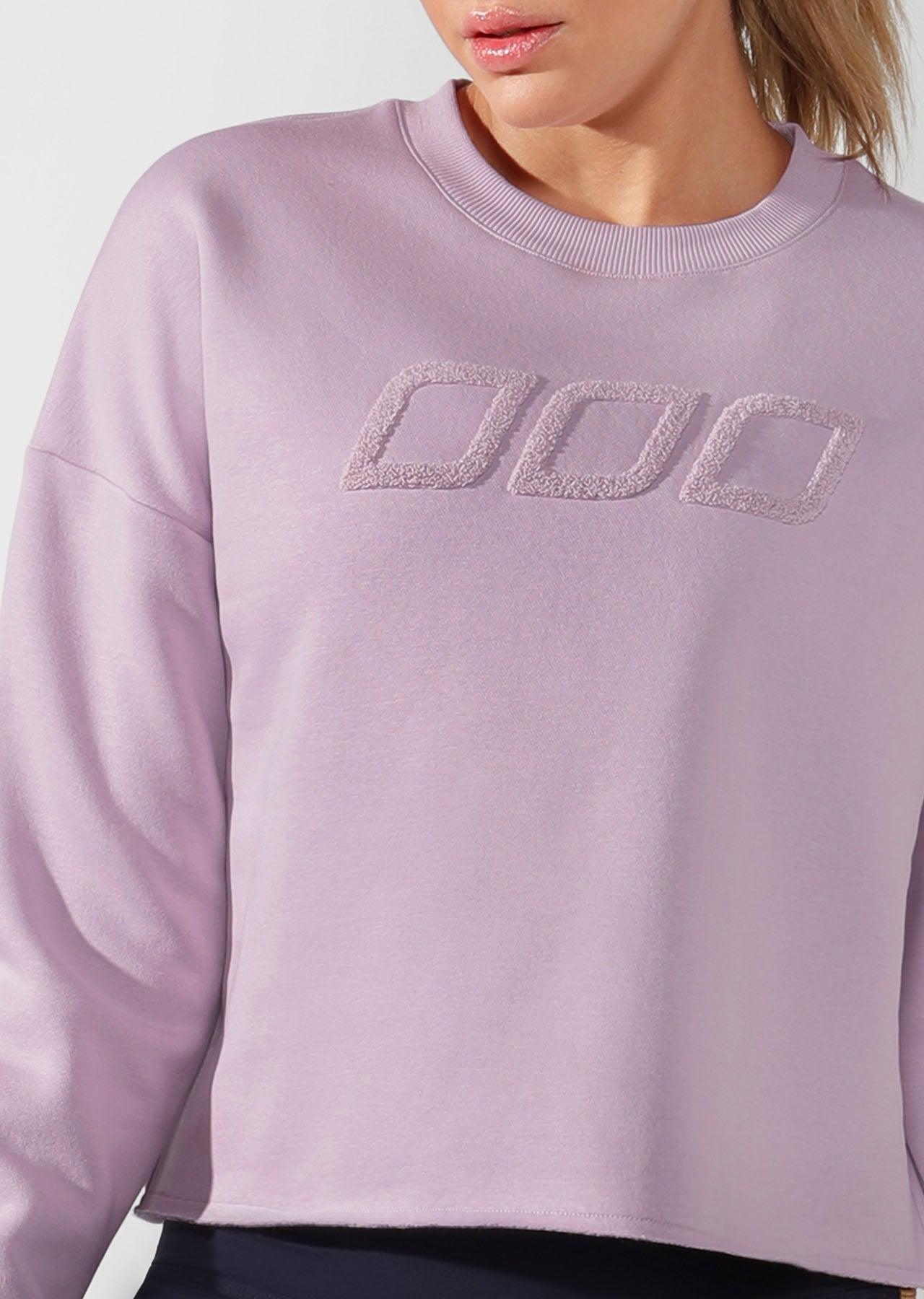 Lorna Jane Iconic Cropped Sweat - Pale Orchid Lilac