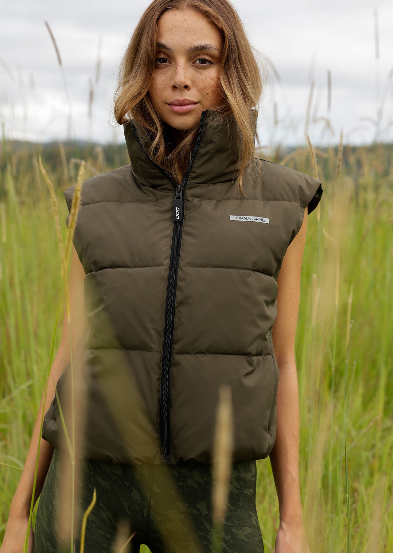 Lorna Jane Motion Puffer Vest - Luxury Green