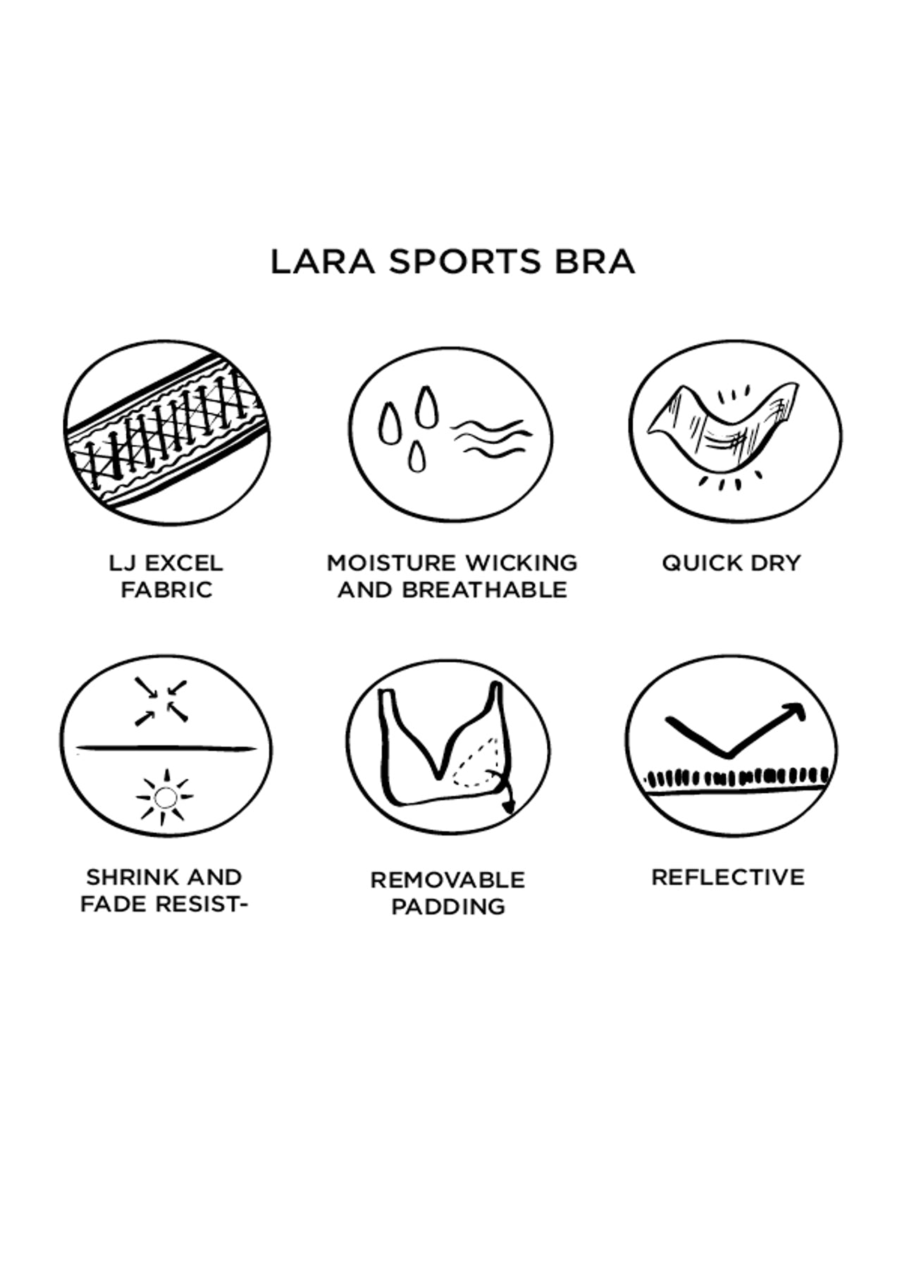 Lorna Jane Lara Sports Bra - Black/Canyon