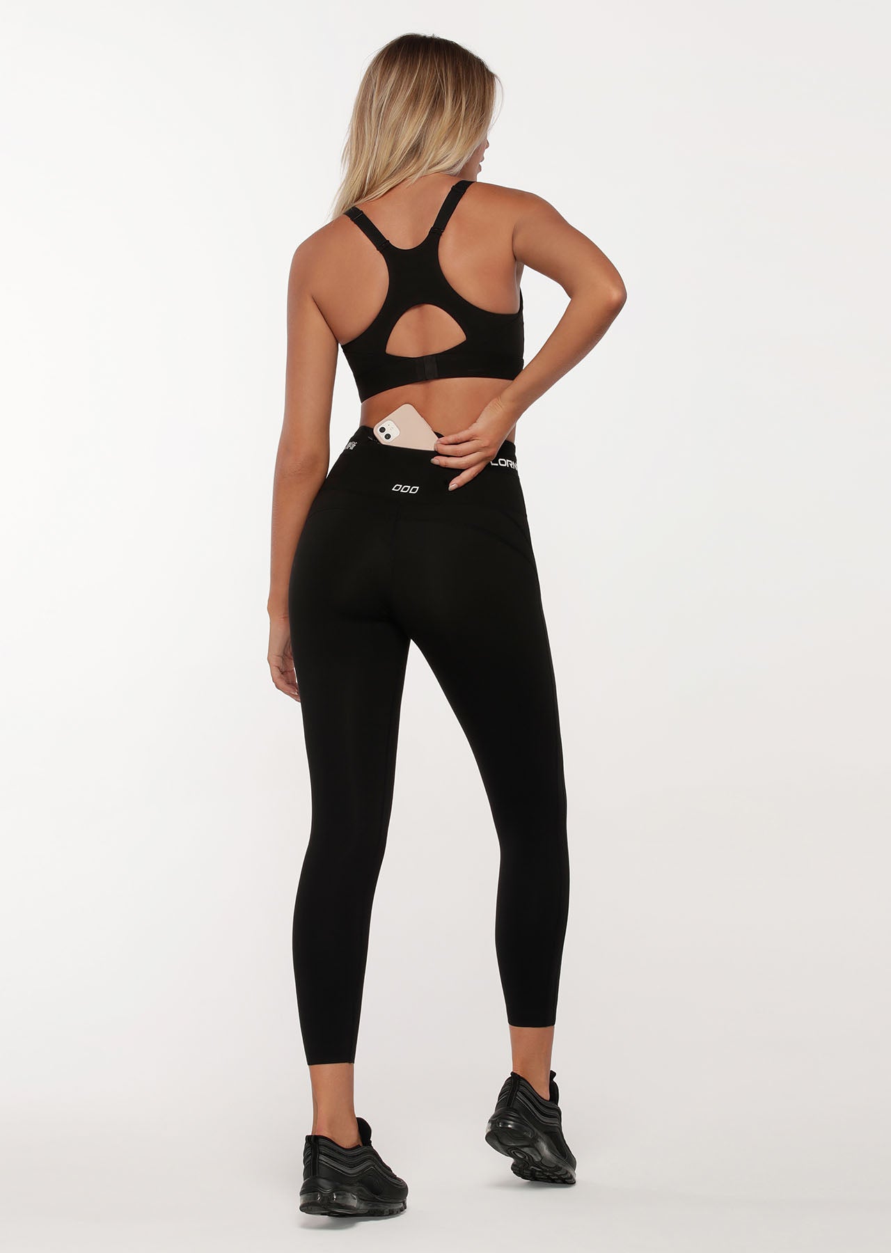 Lorna Jane Level Up Ankle Biter Leggings - Black