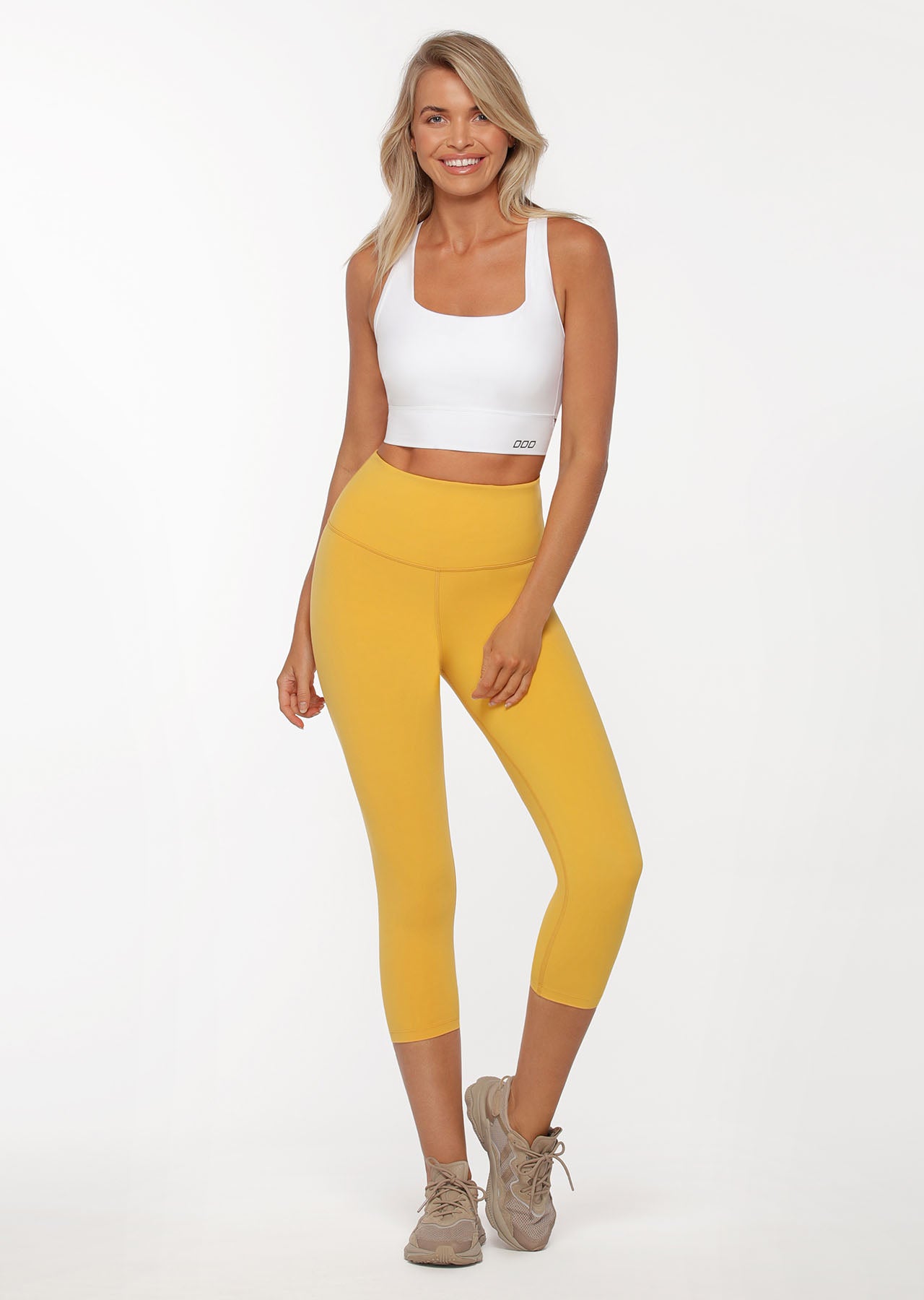 Lorna Jane Lotus 7/8 Leggings - Light Turmeric