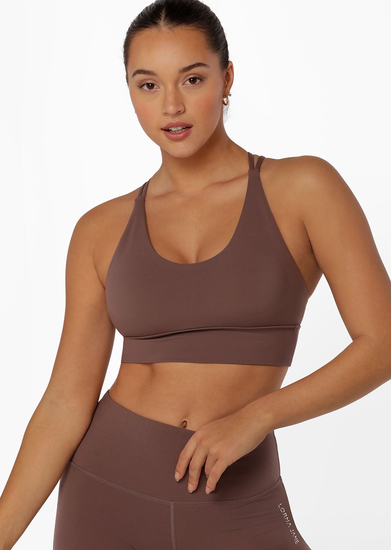 Lorna Jane Lotus Sports Bra - Stone